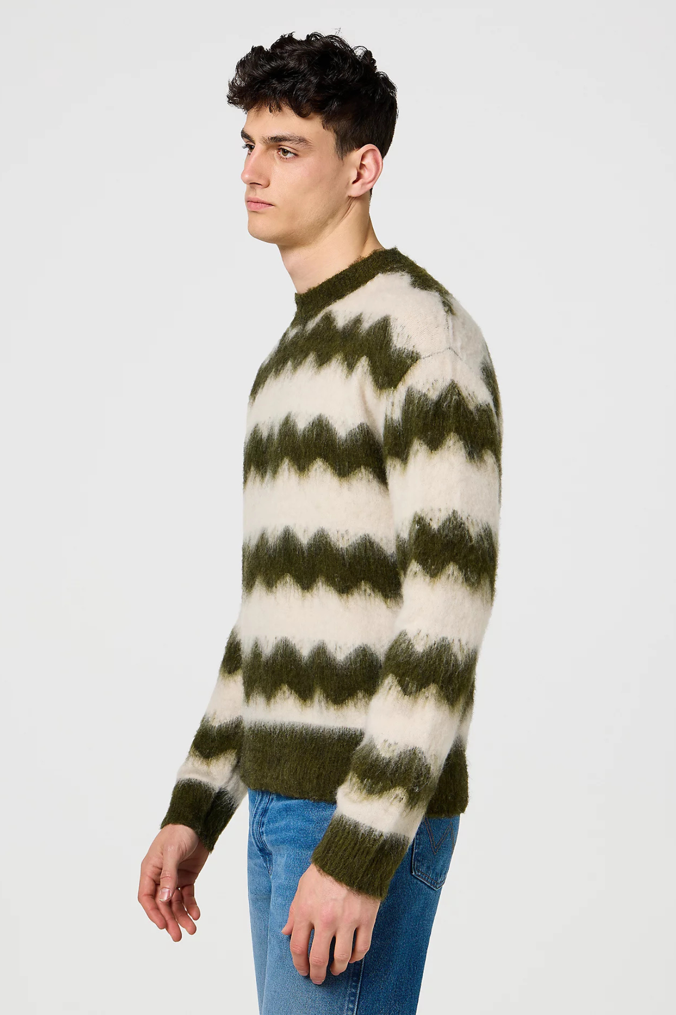 STRIPED SWEATER - IVY GREEN
