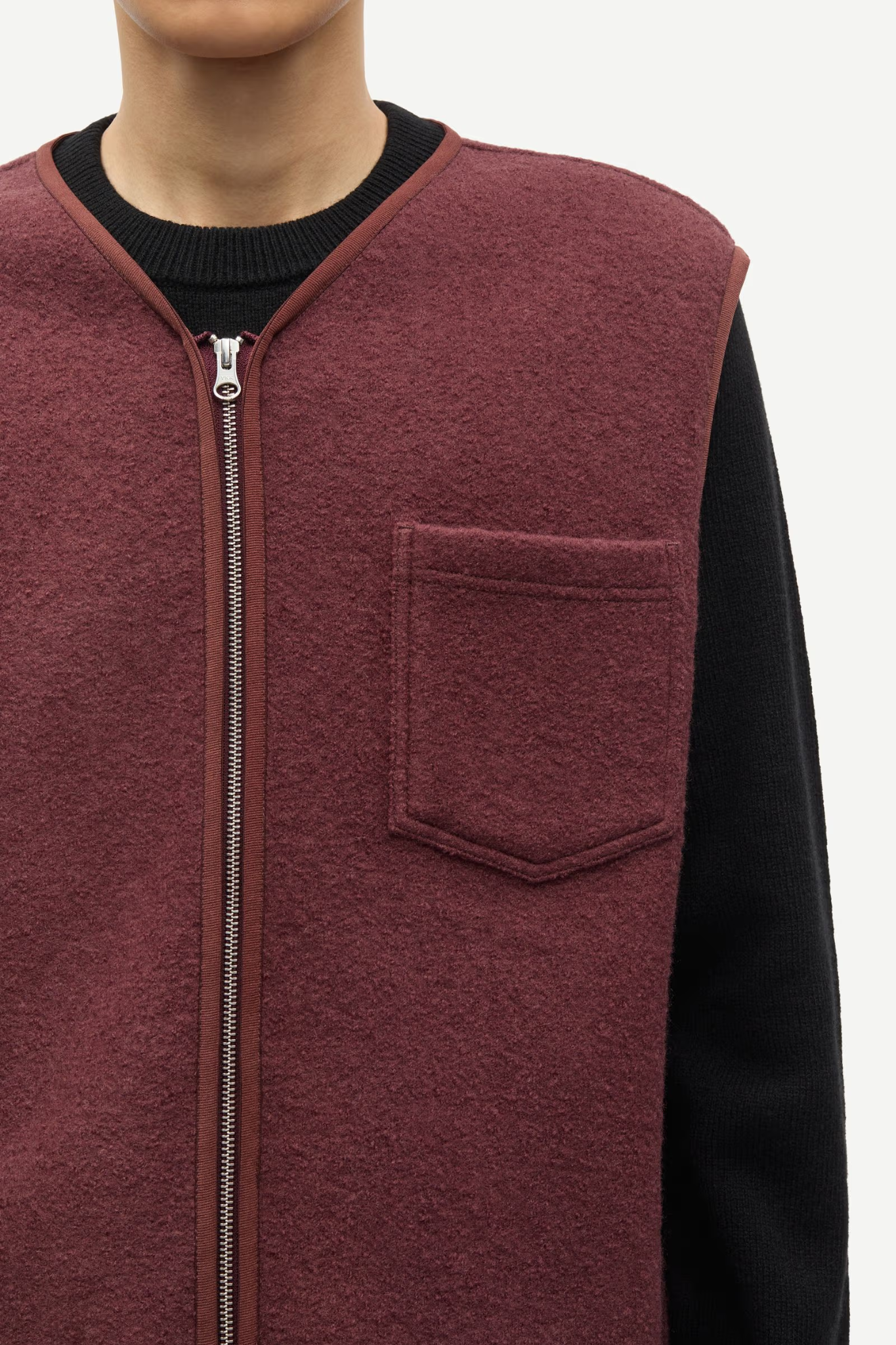 HANNES VEST SWEATER - RUM RAISIN