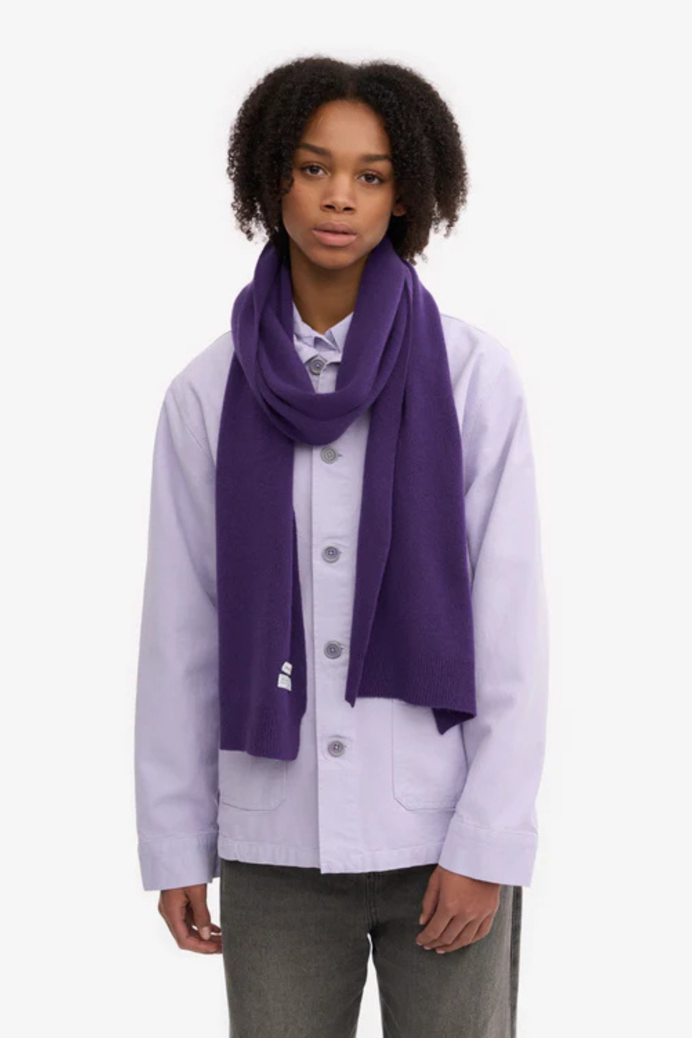 MERINO WOOL SCARF - ULTRA VIOLET