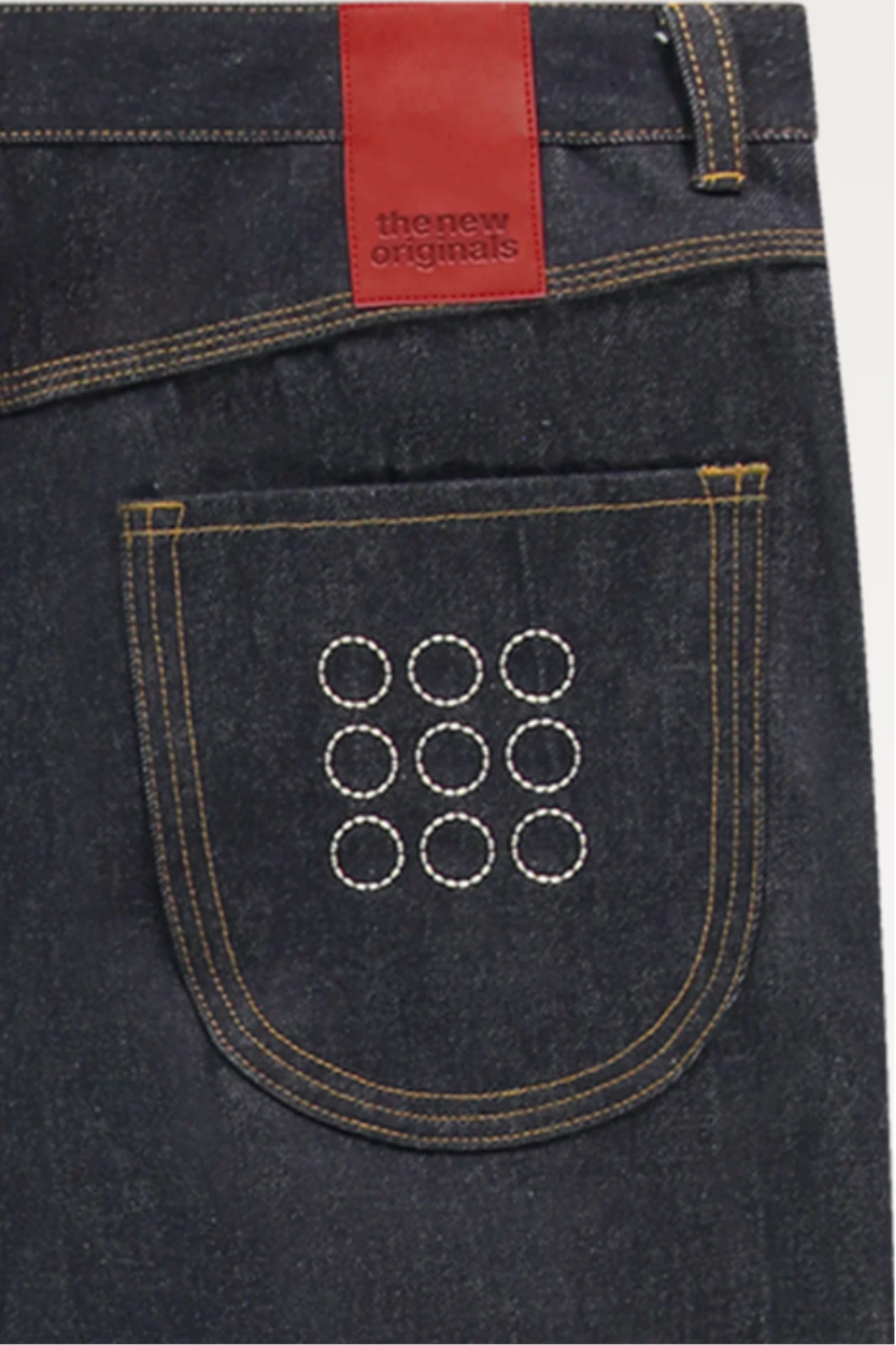 9 DOTS REGULAR JEANS - DENIM DARK MID WASH