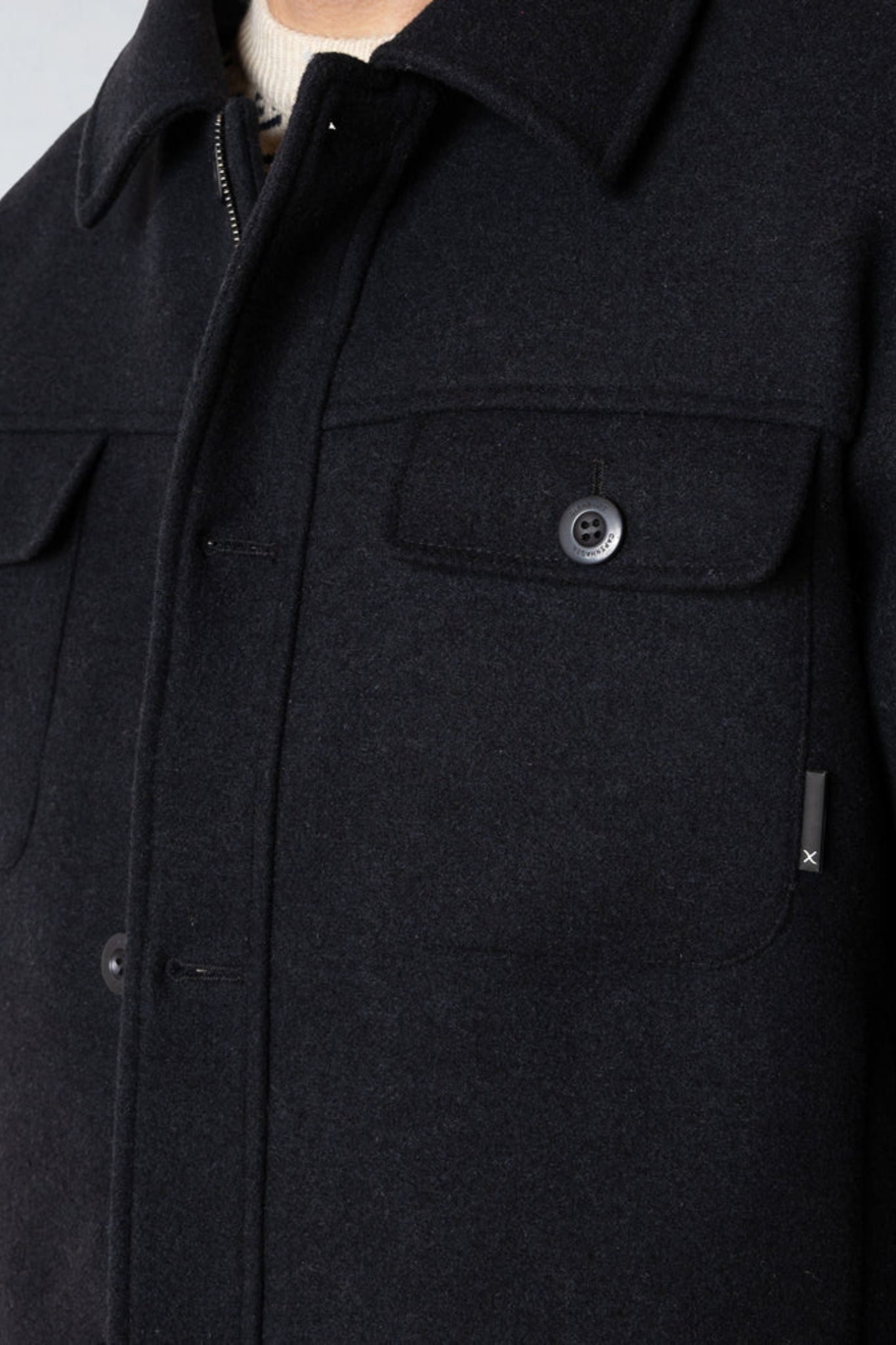 LUKE WOOL JACKET - DARK NAVY