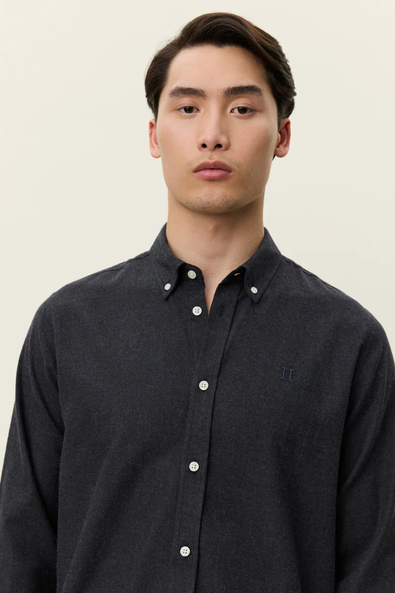 DESERT REG SHIRT - CHARCOAL MELANGE