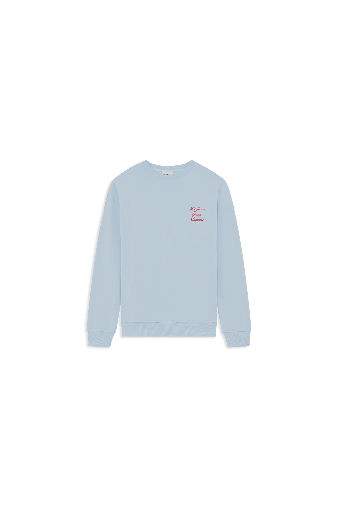 SLOGAN CALLIGRAPHY SWEATSHIRT - LIGHT BLUE