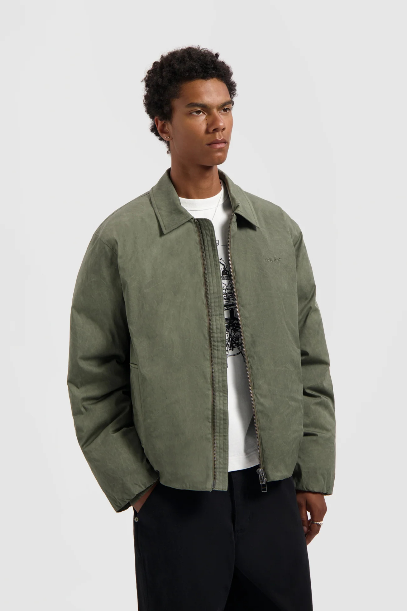 MEDIUM PADDED JACKET - OLIVE NIGHT