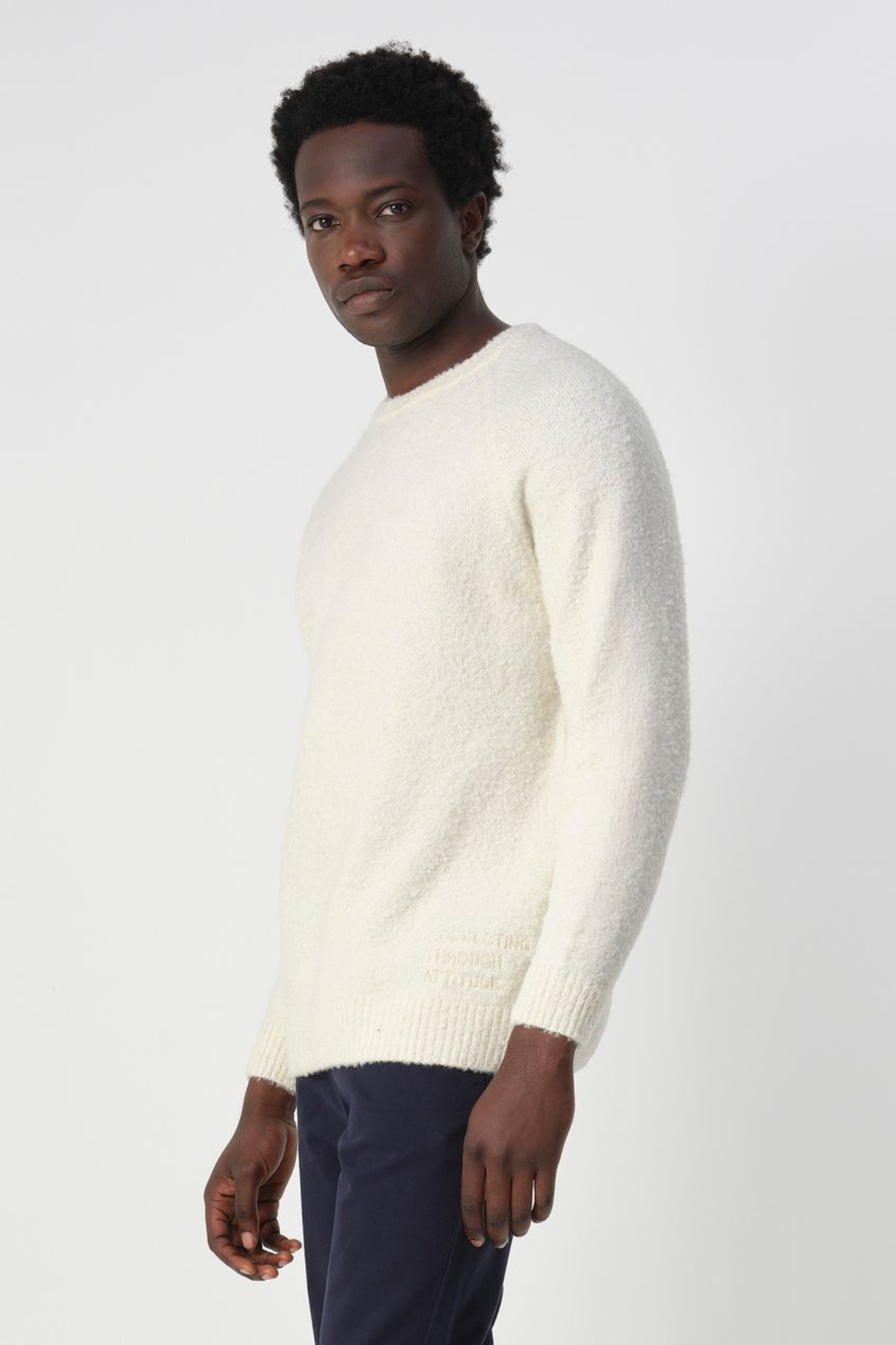 RONDE HALS BUCK KNIT - COCONUT MILK