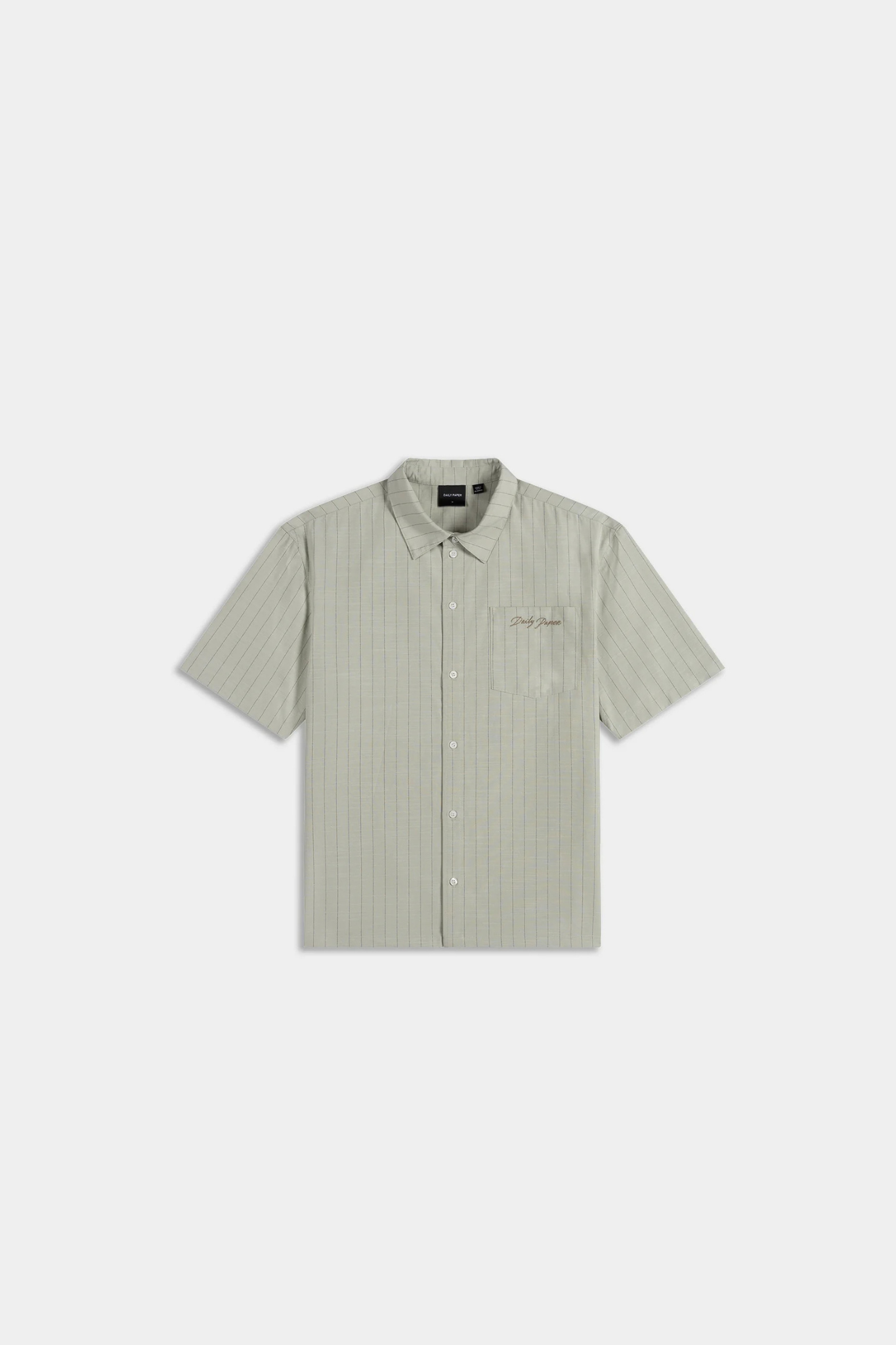 SCRIPT SS SHIRT - GREEN STRIPE