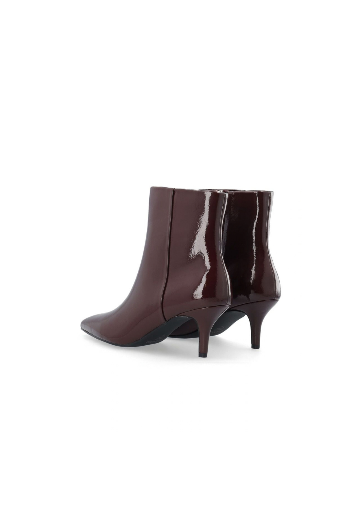TYRA ANKLE ZIP BOOTS - BURGUNDY PATENT