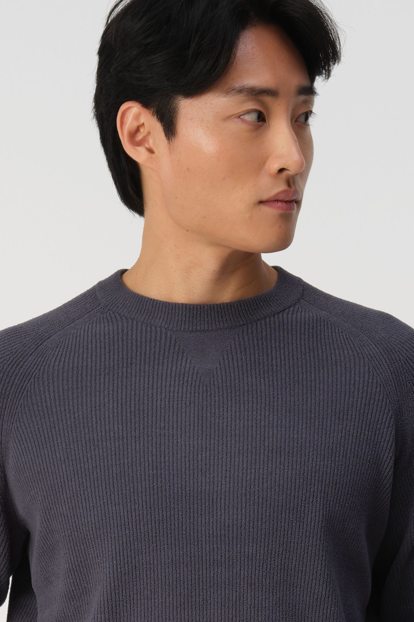 RAMIL ROUND NECK SWEATER - OMBRE BLUE