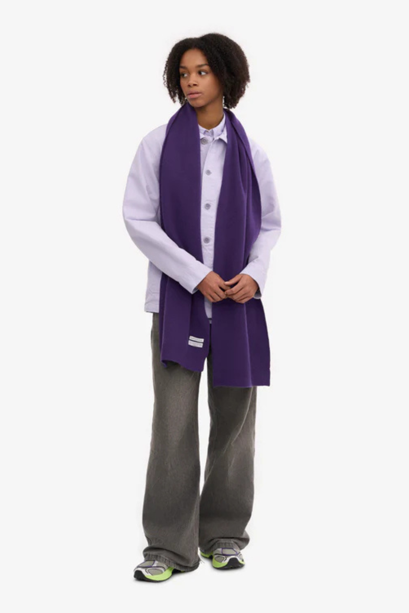 MERINO WOOL SCARF - ULTRA VIOLET