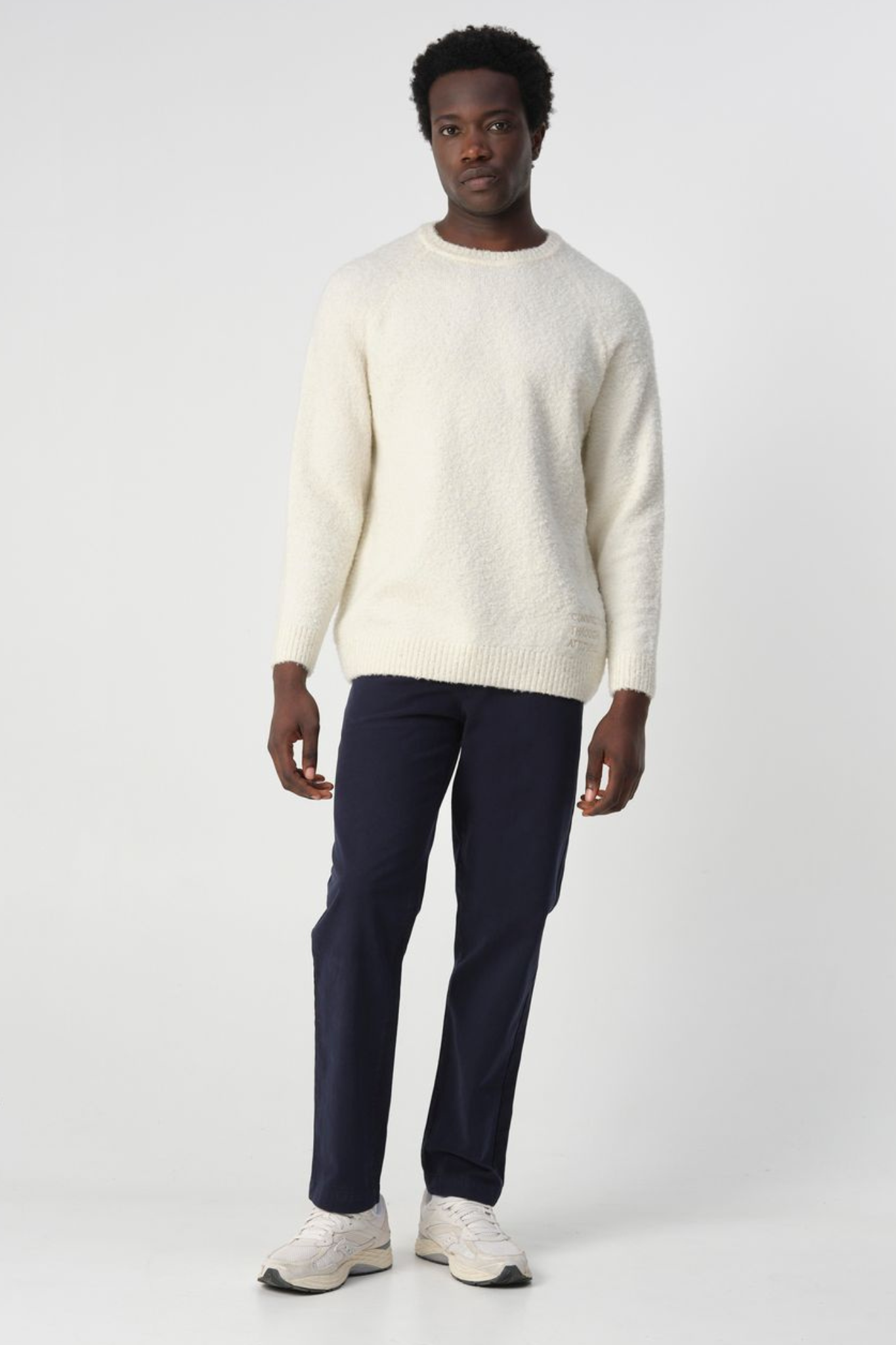 RONDE HALS BUCK KNIT - COCONUT MILK
