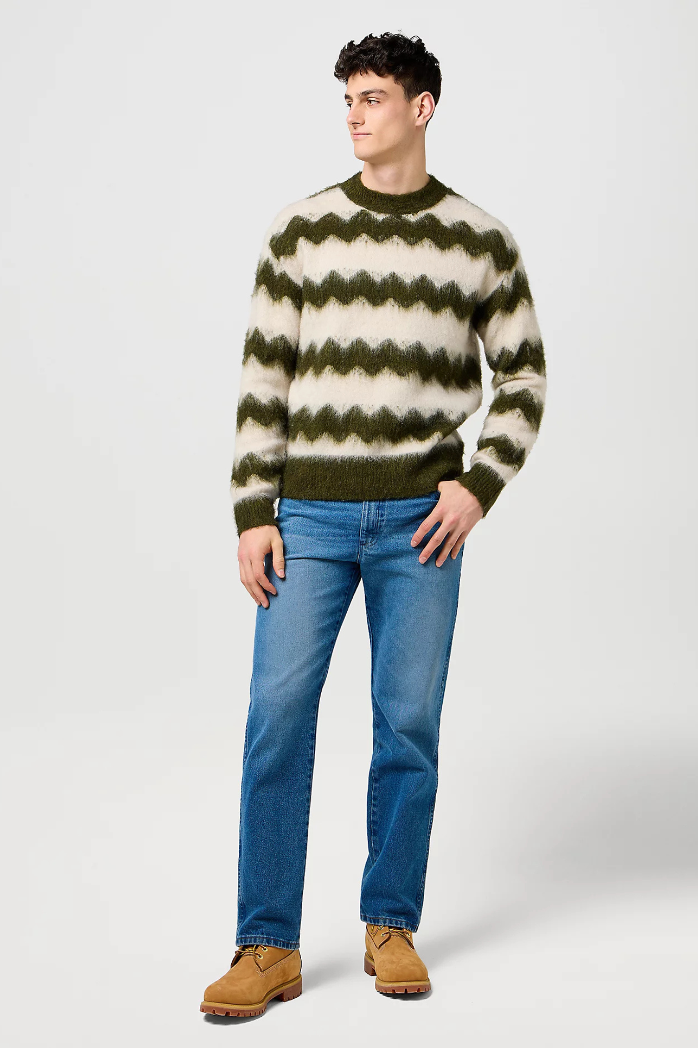 STRIPED SWEATER - IVY GREEN