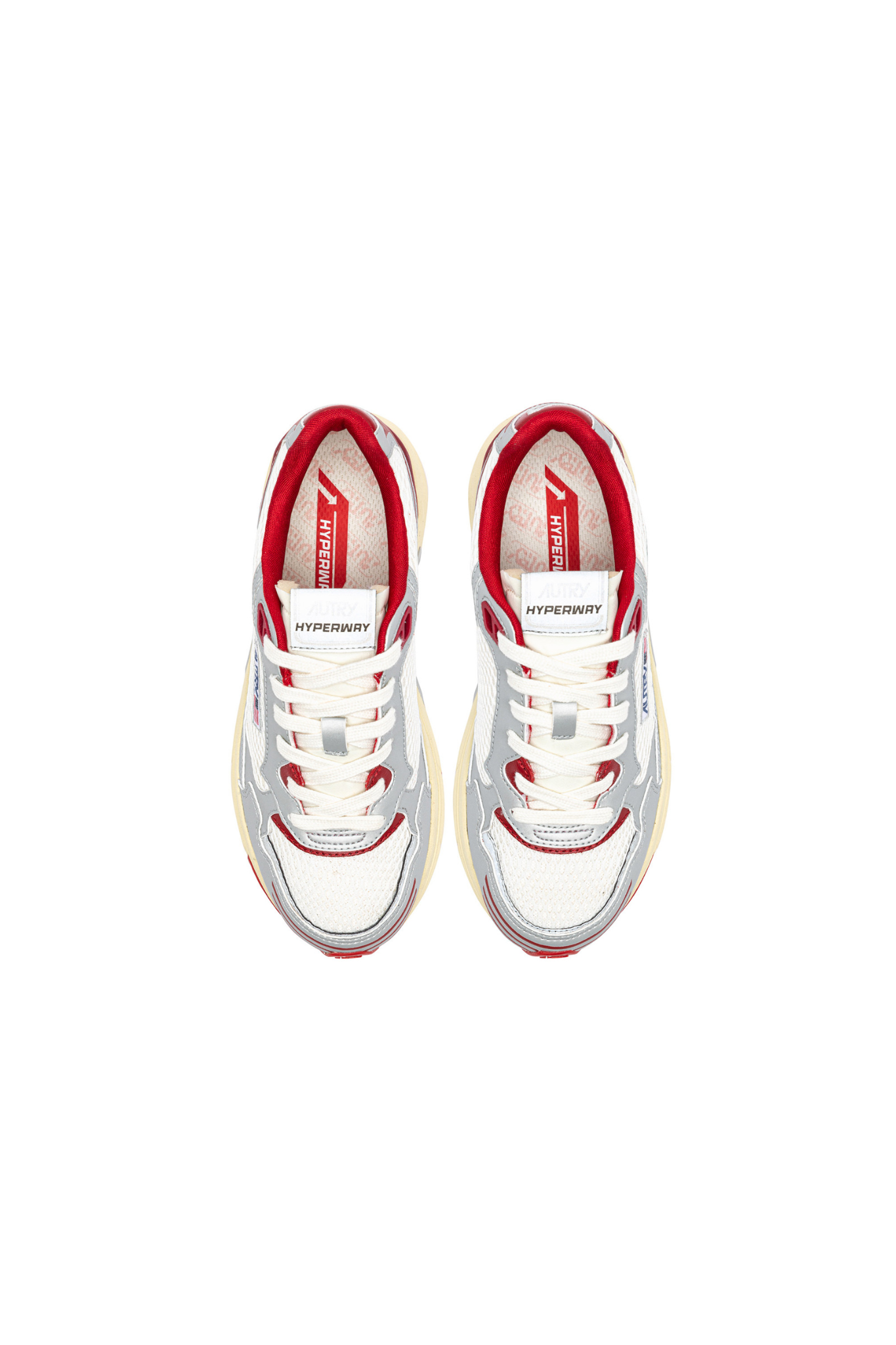 HYLW-MV01 - HYPERWAY LOW WOMEN SNEAKERS - MESH/MIR SILV/RED