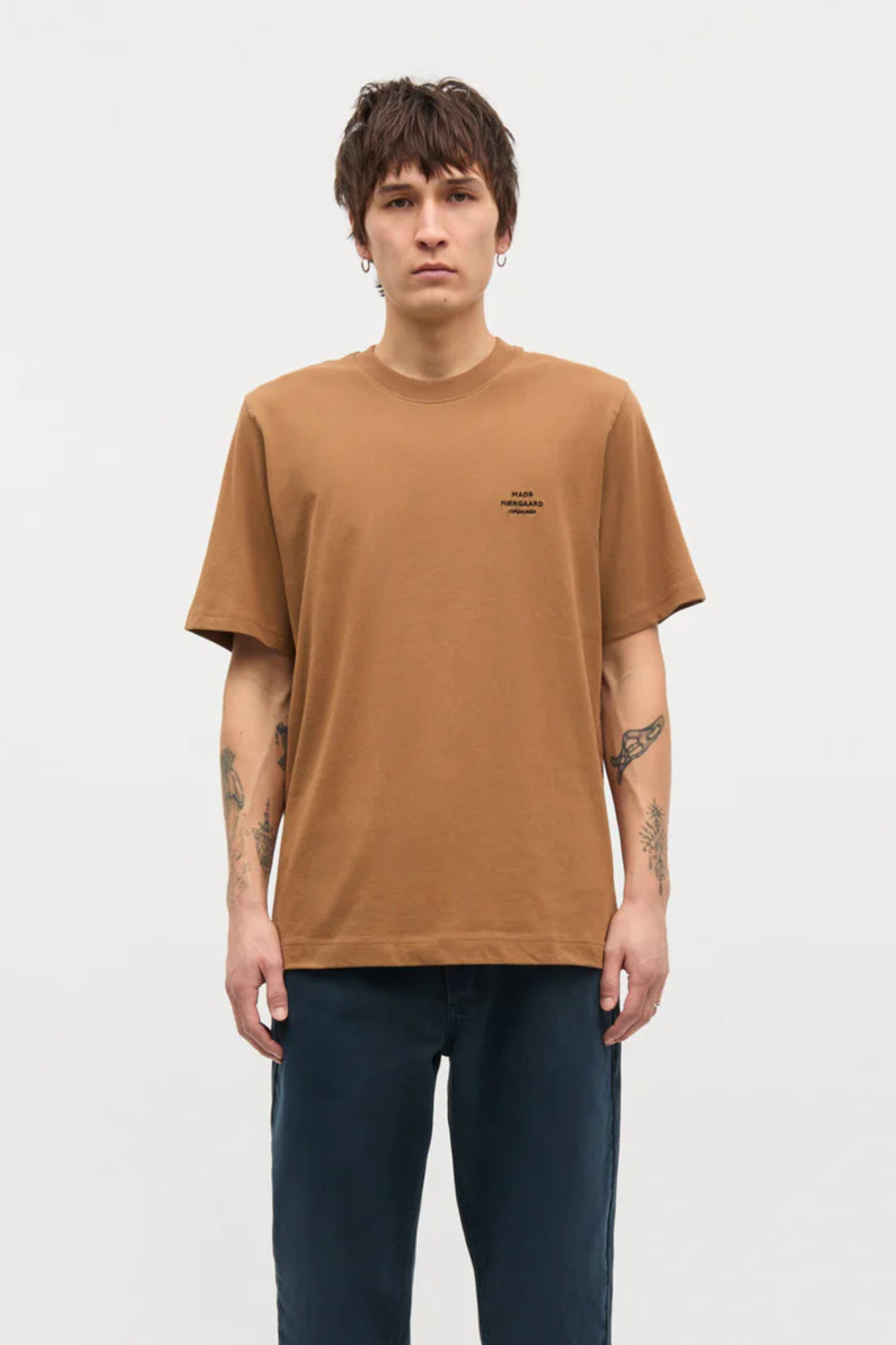 COTTON JERSEY FRODE LOGO TEE - ERMINE
