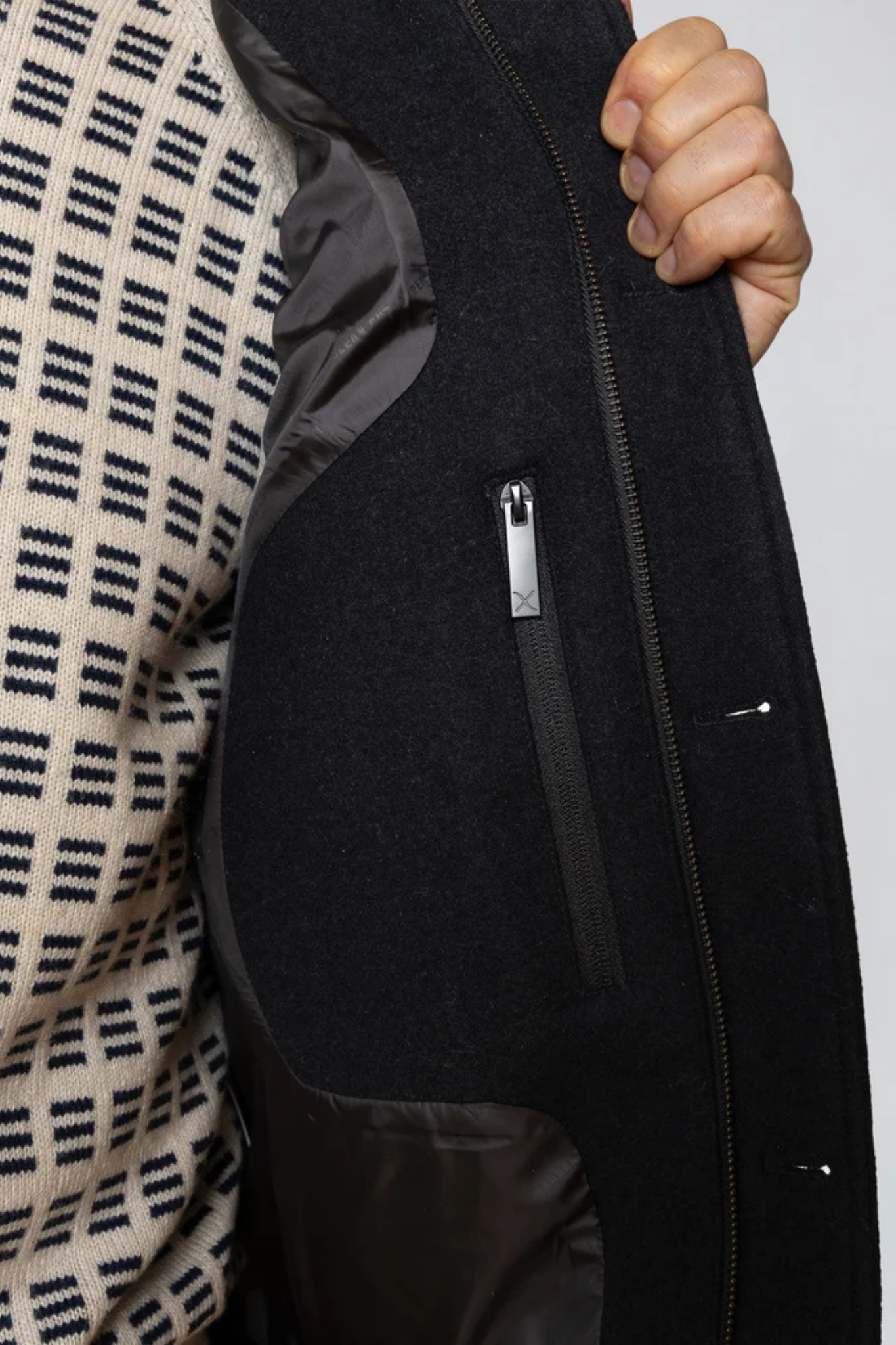 LUKE WOOL JACKET - DARK NAVY