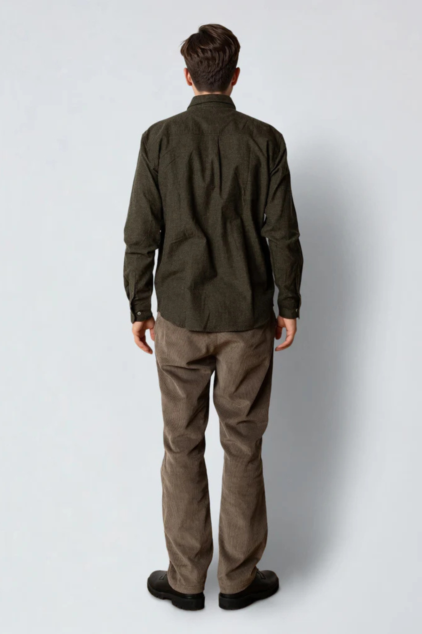 RUSSEL FLANNEL SHIRT - ARMY MELANGE