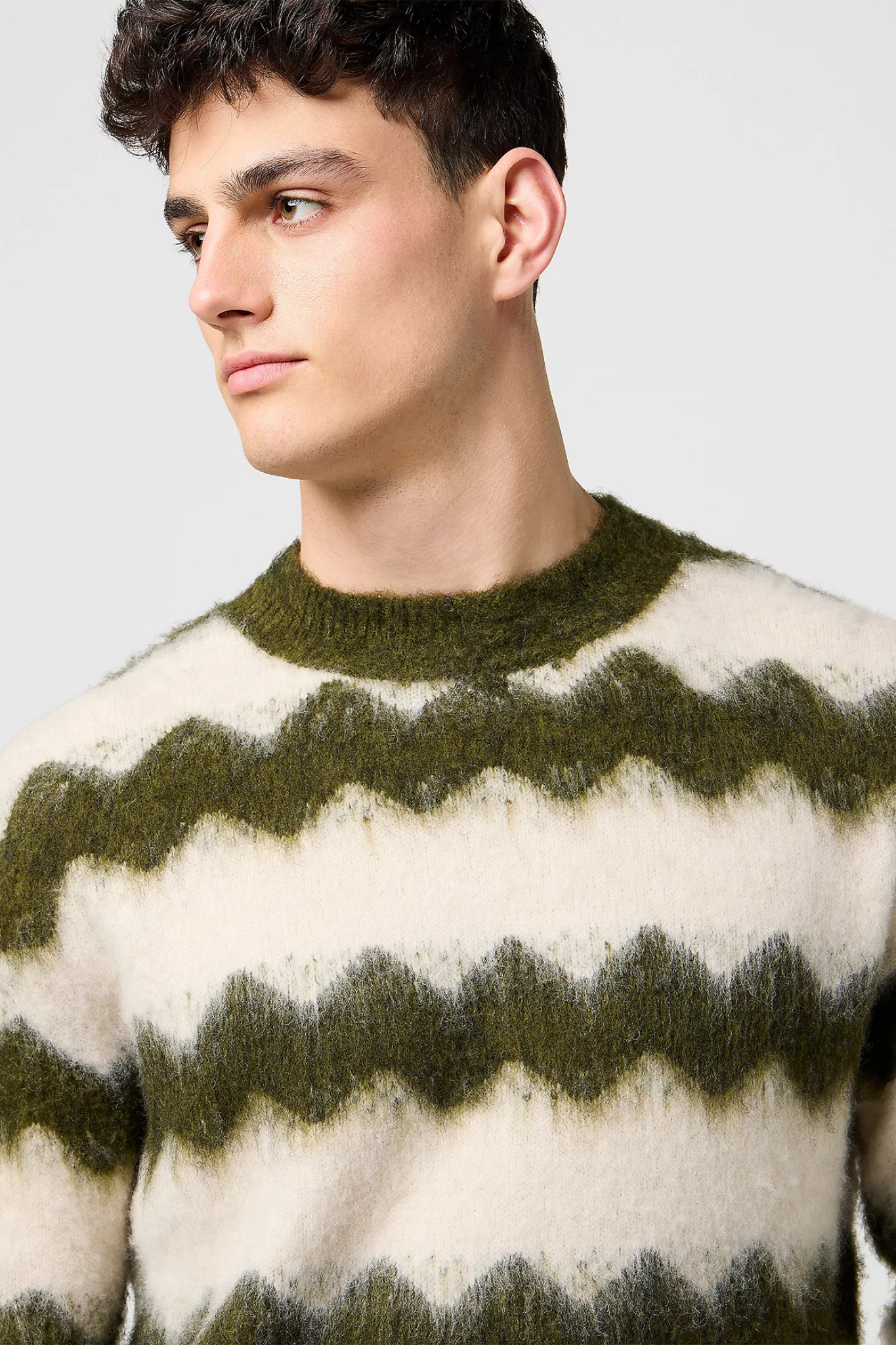 STRIPED SWEATER - IVY GREEN
