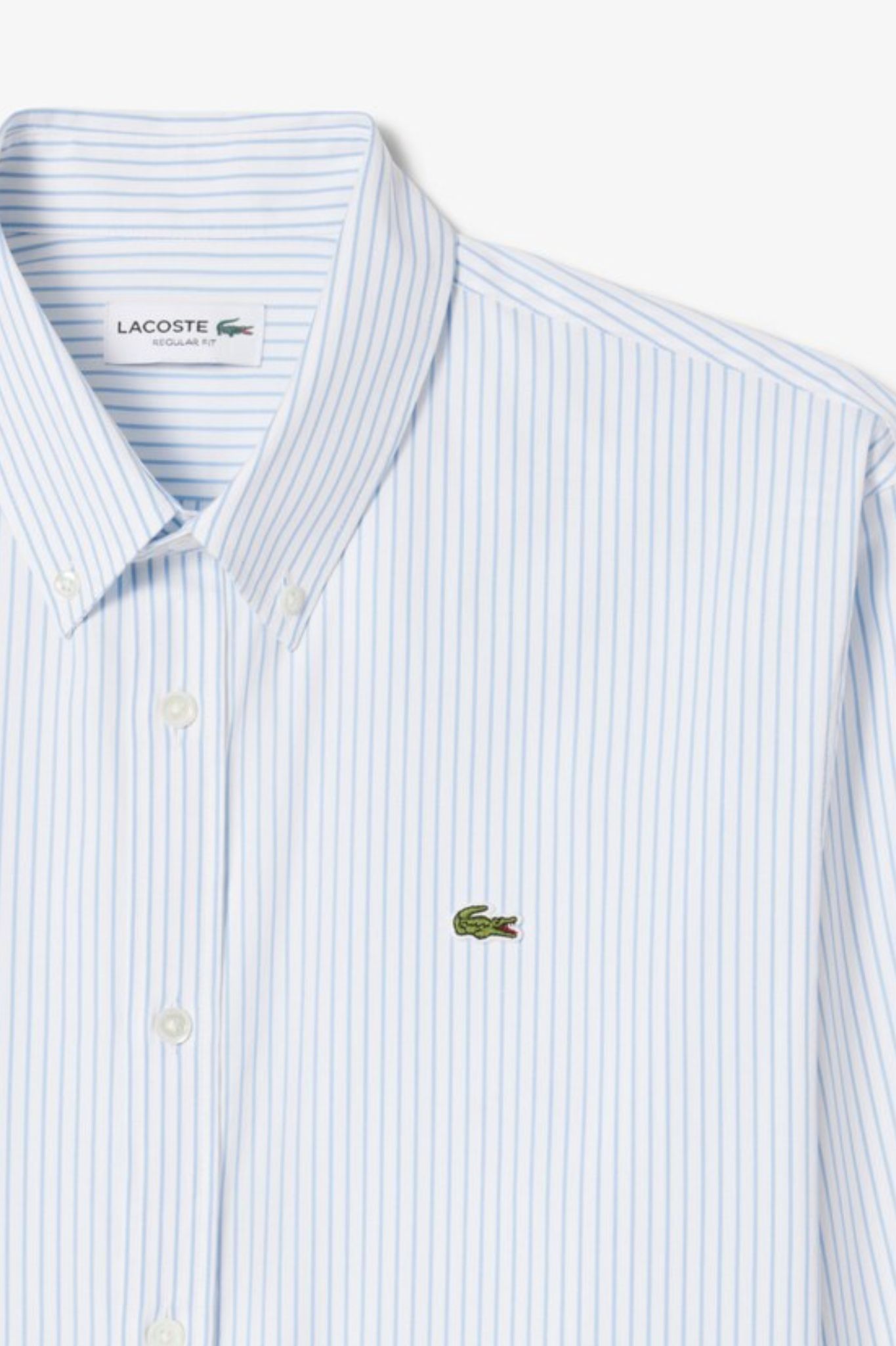 STRIPED PINPOINT SHIRT - WHITE/BLUE