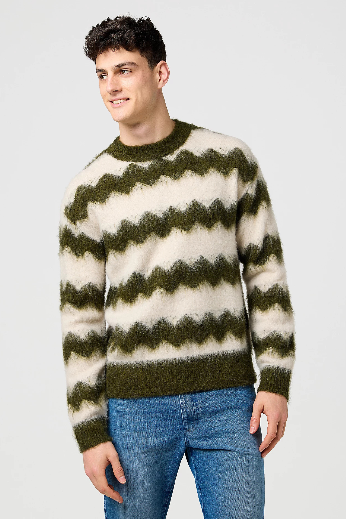 STRIPED SWEATER - IVY GREEN