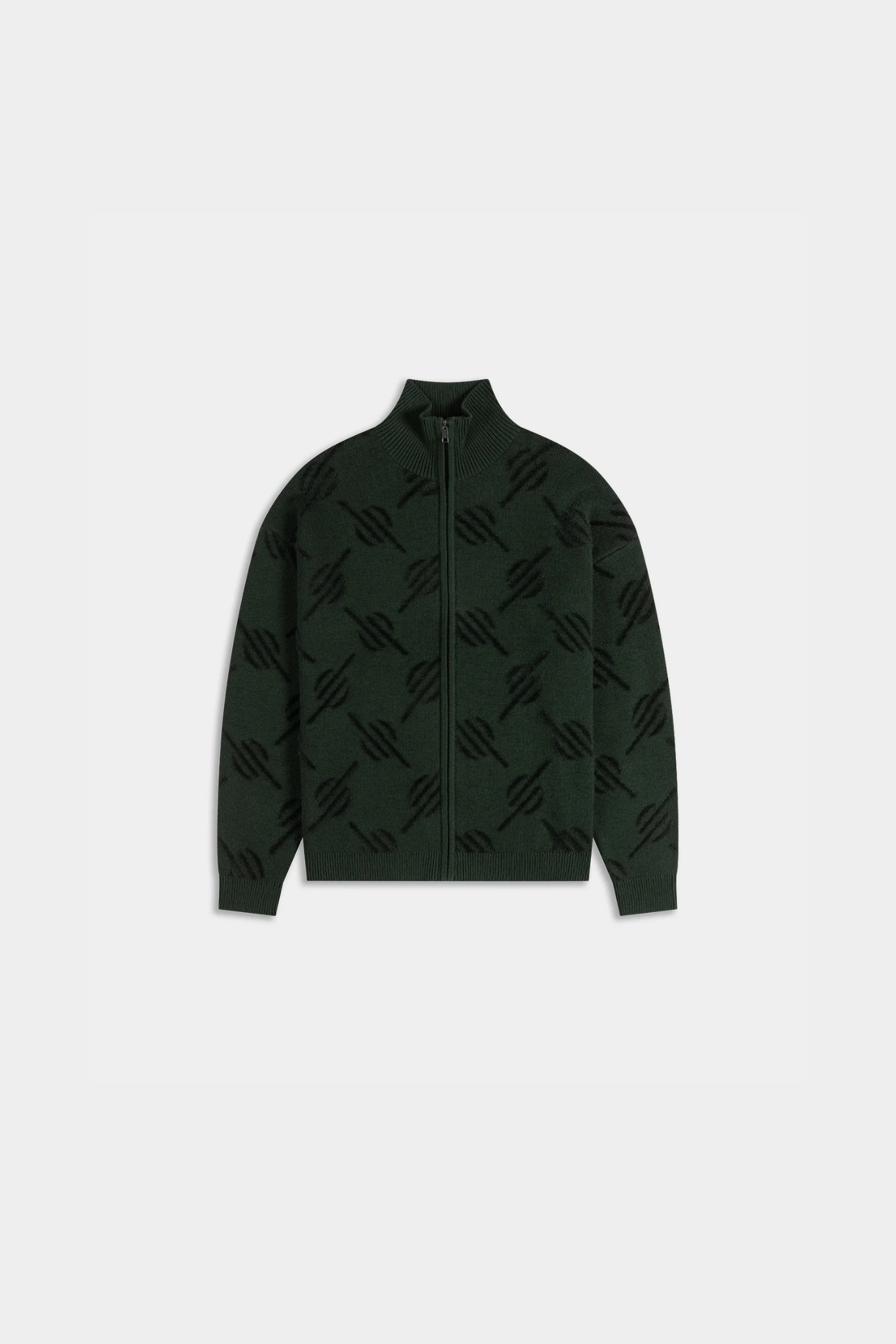 MONOGRAM ZIP UP KNIT - ROSIN