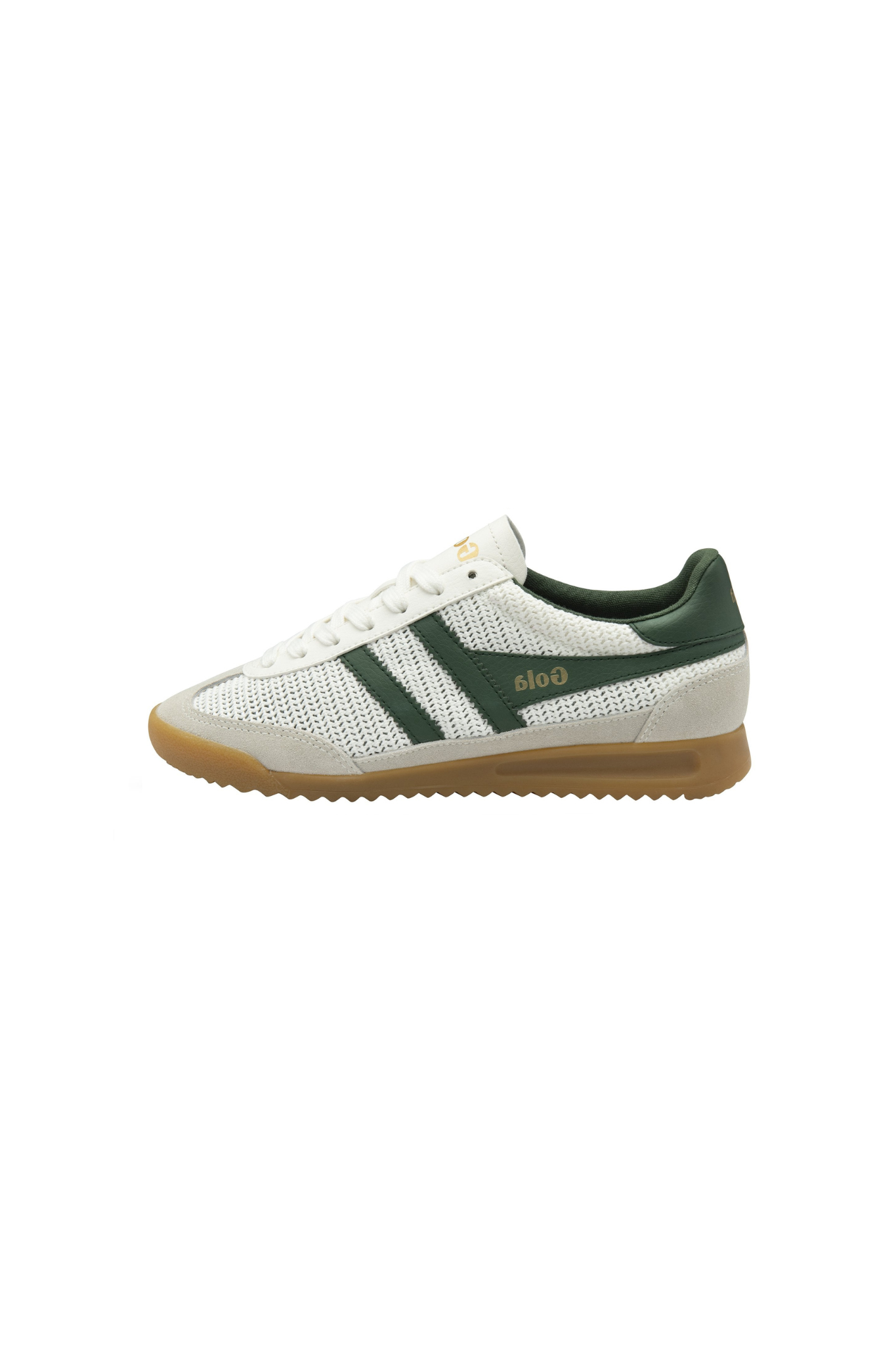 GOLA TORNADO ZEPHYR SNEAKERS WOMEN - OFF WHITE/EVERGREEN. Side view