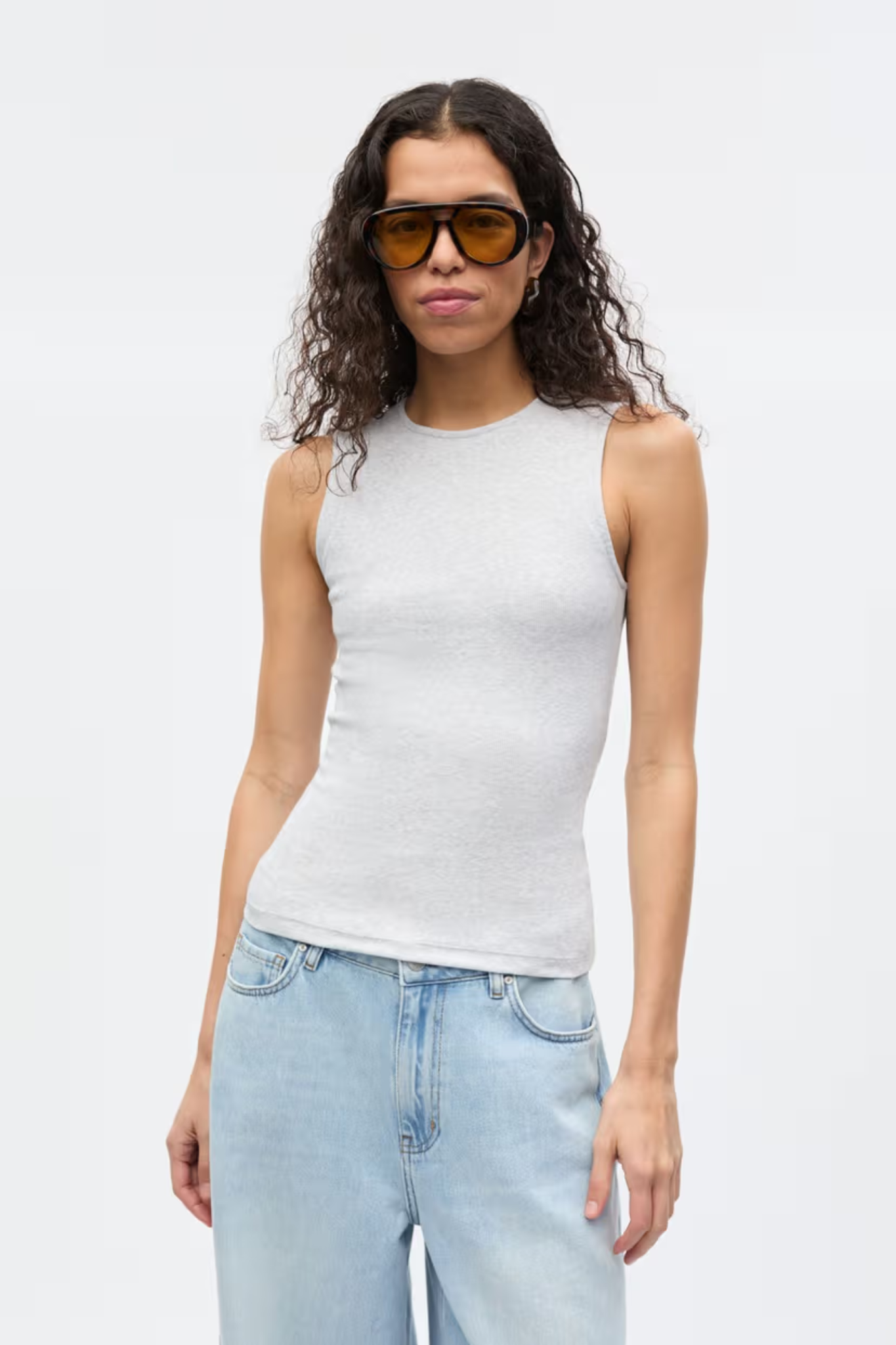 ALLY SL B T-SHIRT - LIGHT GREY MEL