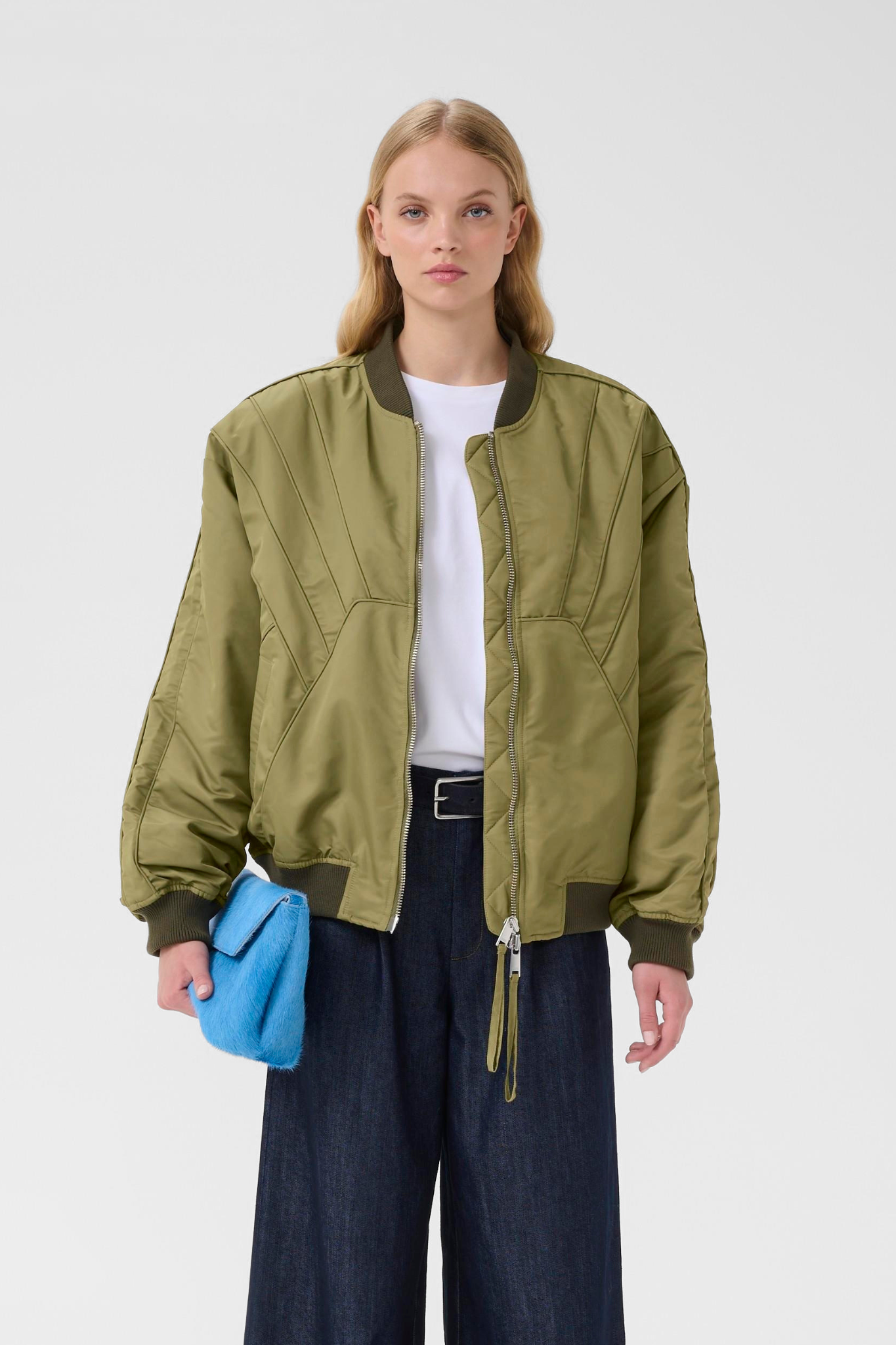 AURORA BOMBER JACKET - DUSKY GREEN