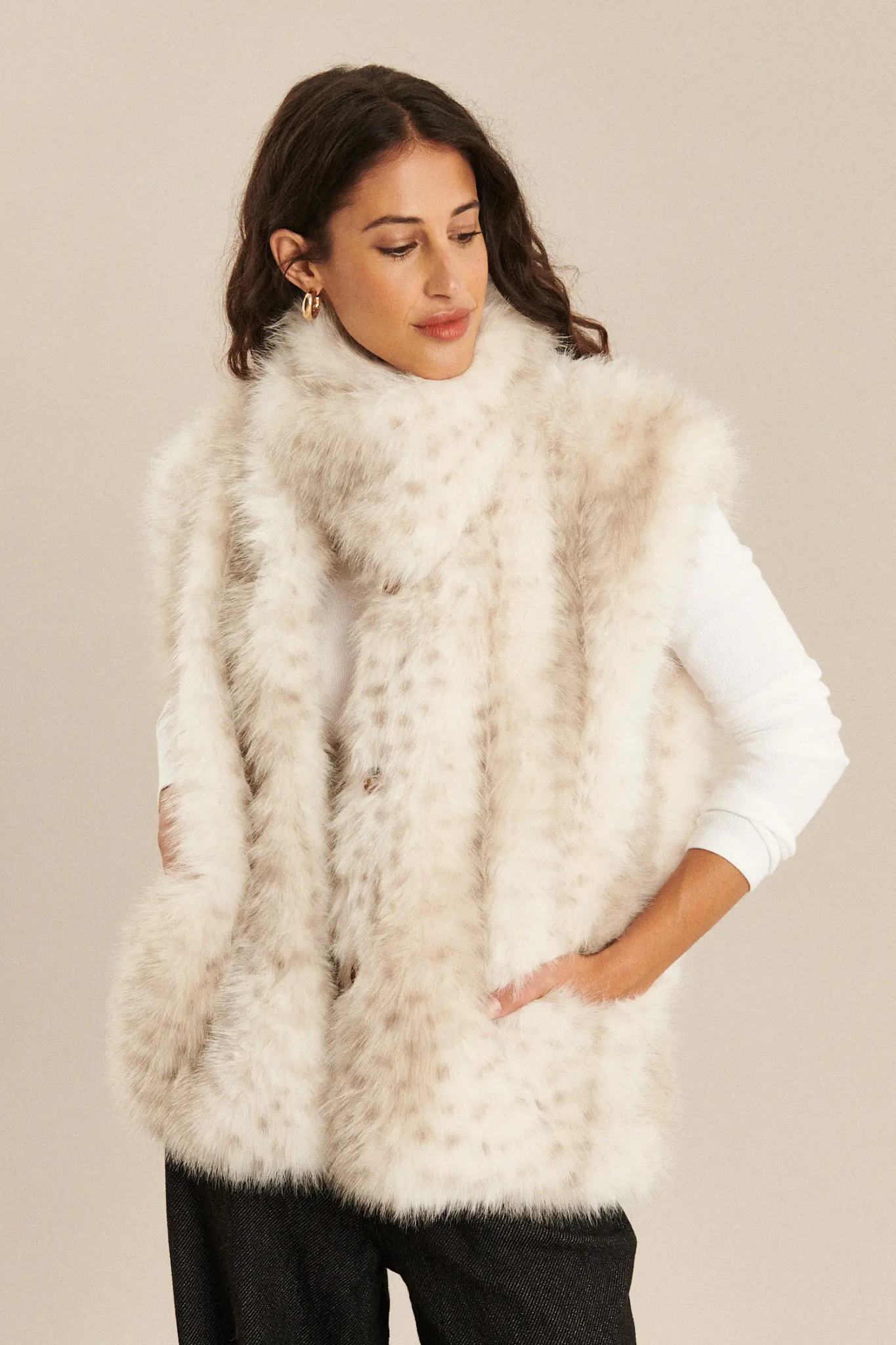 BIANCA MINK VEST - DEER
