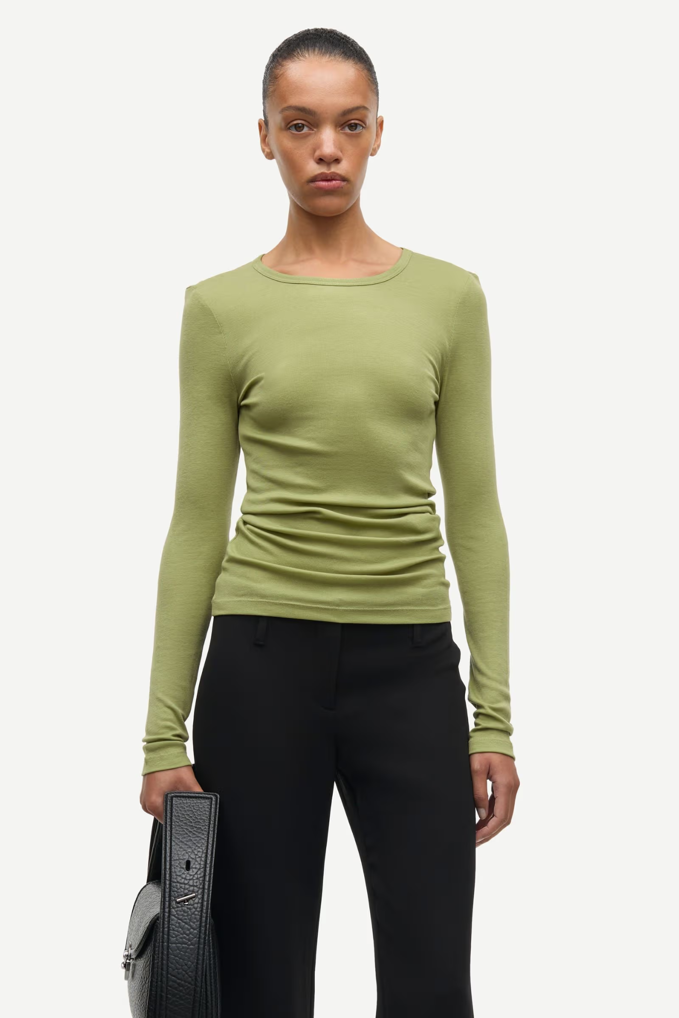 DOU LS T-SHIRT - MOSSTONE