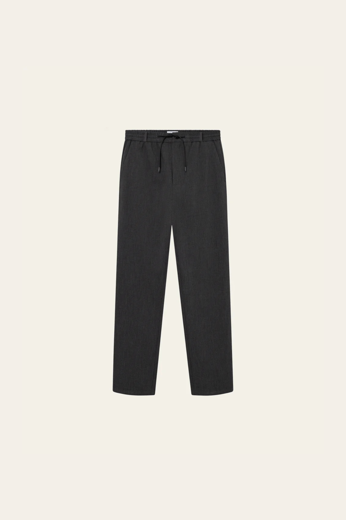 COMO TAPERED TEXTURED PANTS - DARK GREY MELANGE
