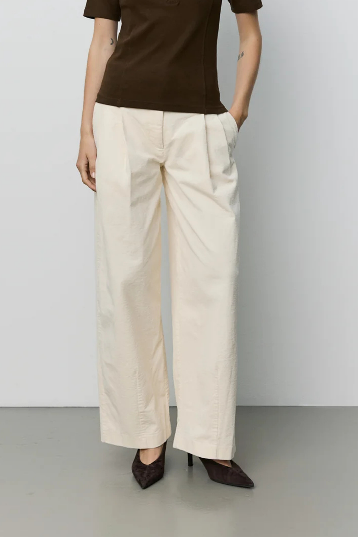 CORLIE CORDUROY PANTS - OFF WHITE