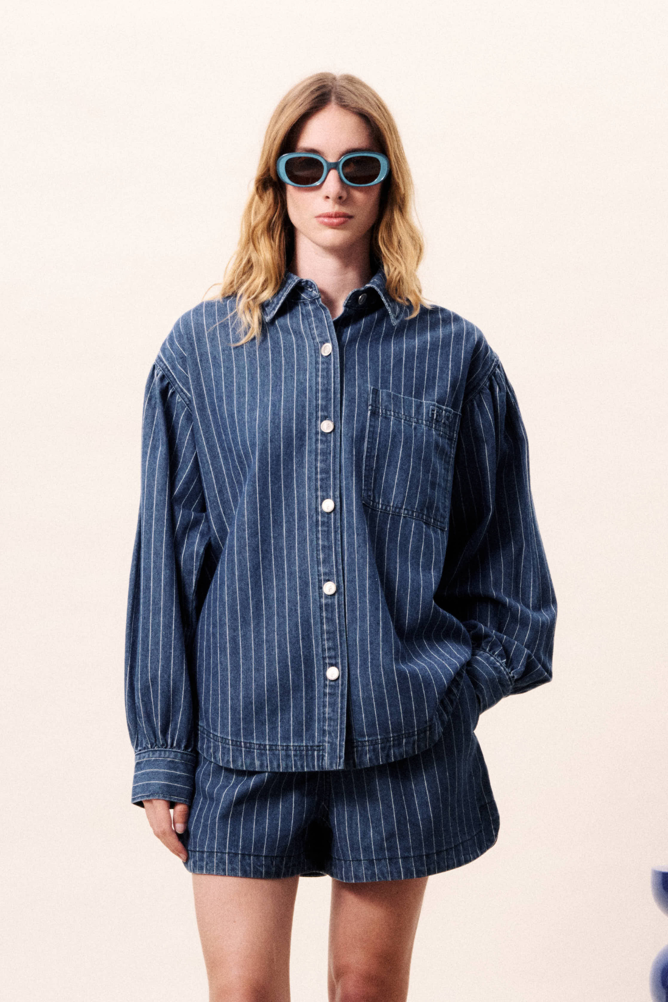 FIDELIA SHIRT - BLUE JEAN