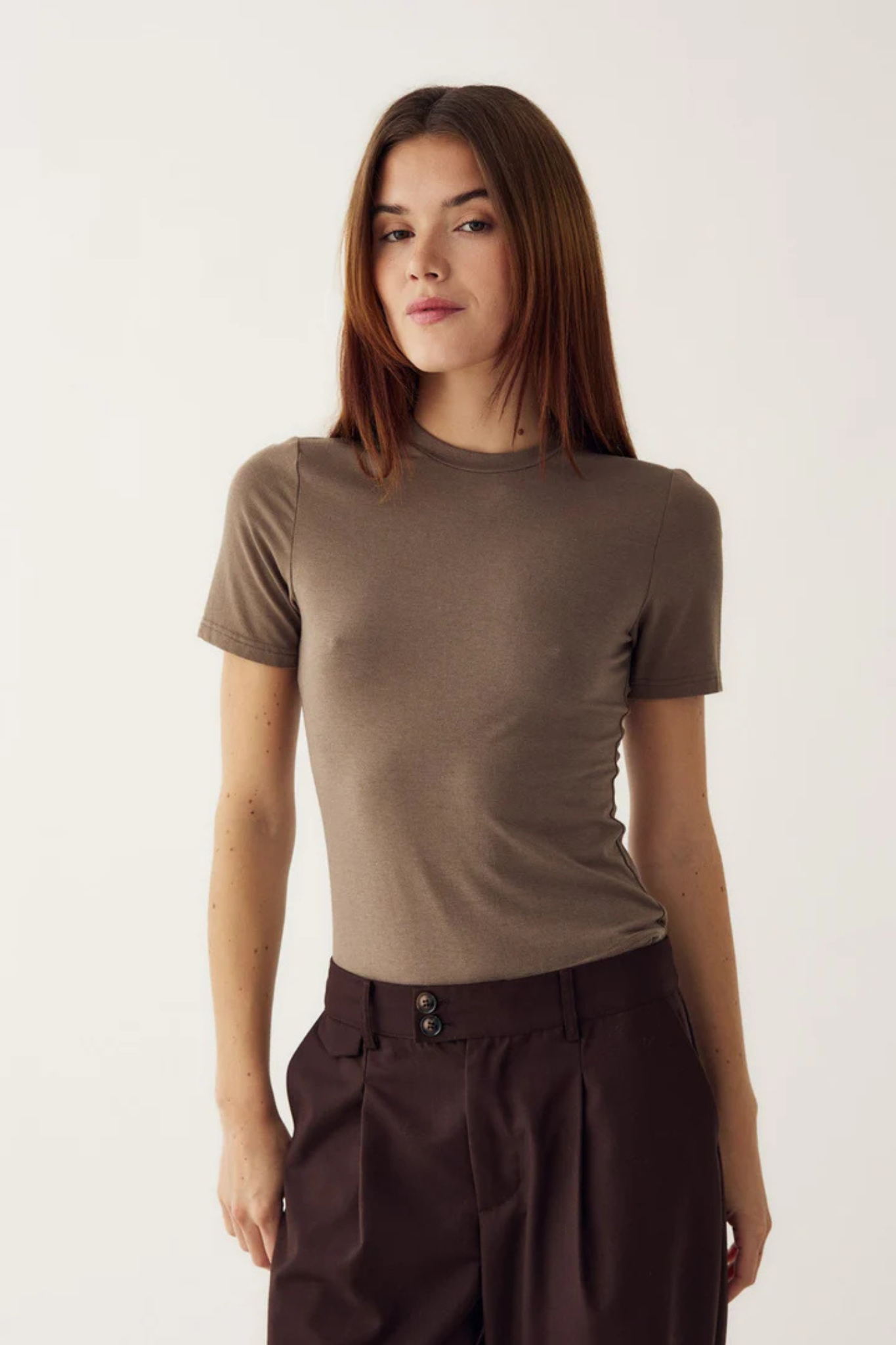 JULIA T-SHIRT - TIMBER WOLF