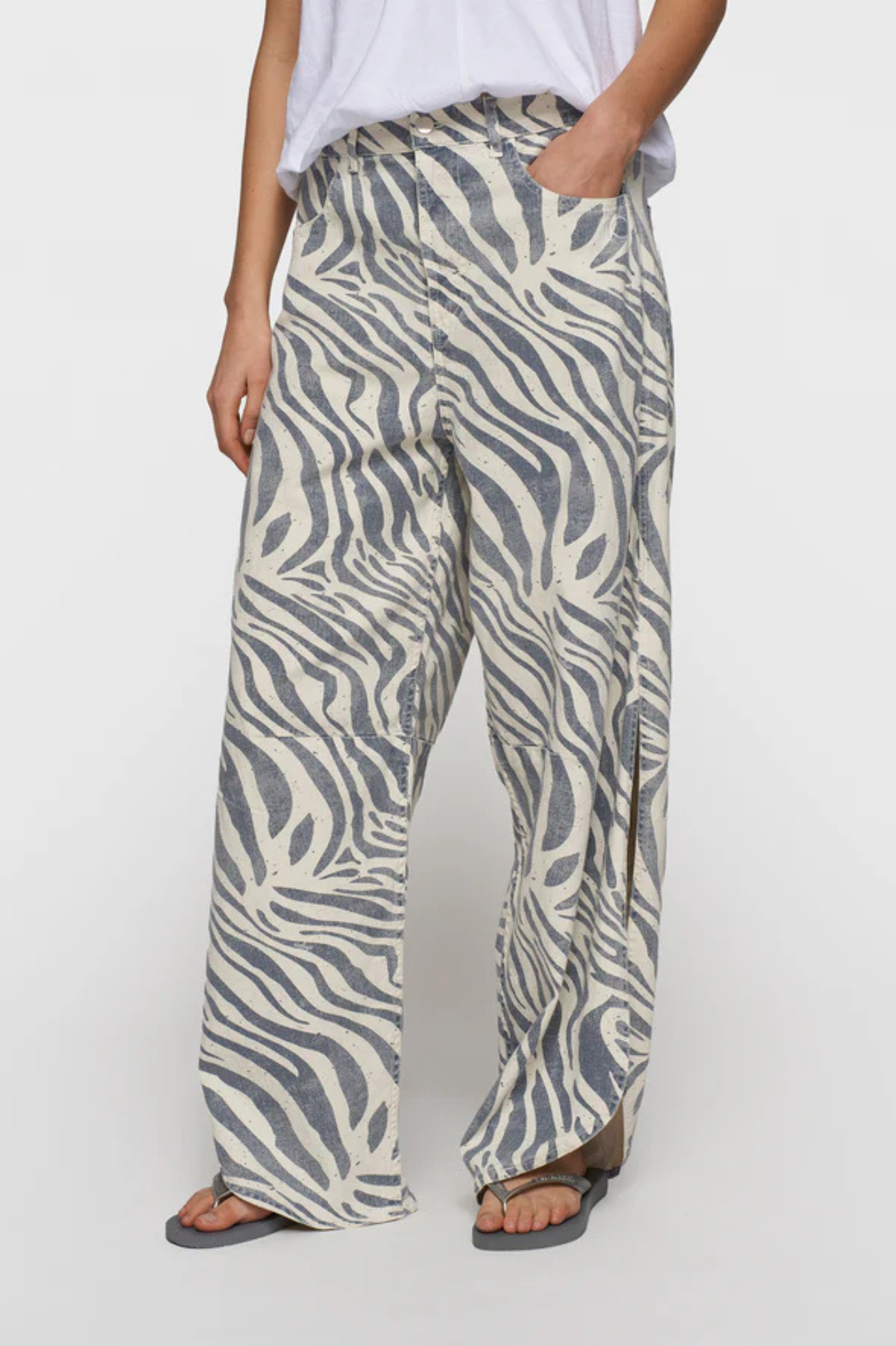 WESTER ZEBRA PANTS - LIGHT VANILLA