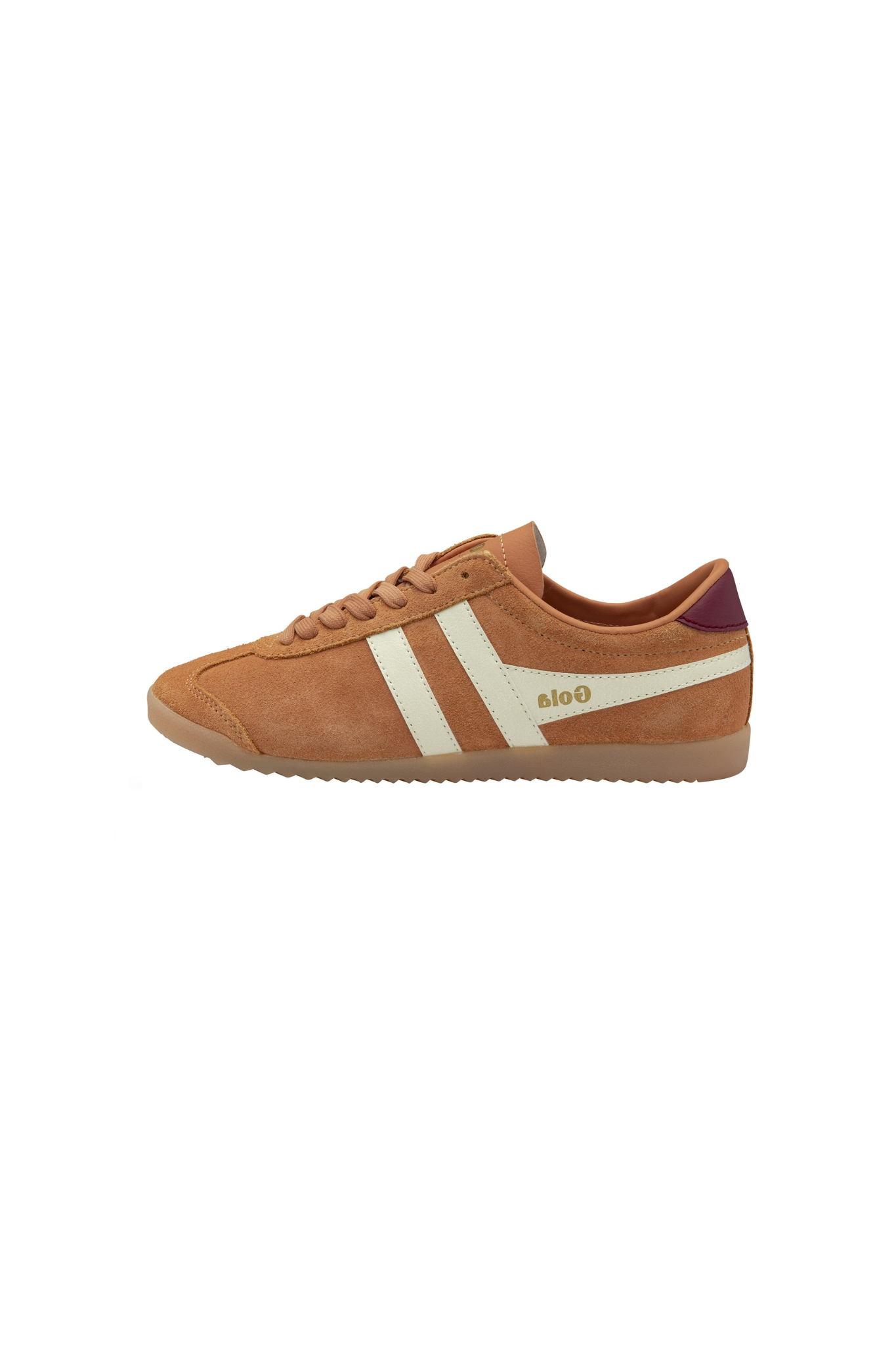 GOLA BULLET SUEDE - TERRACOTTA/O.WHITE/PALE GUM. Side view