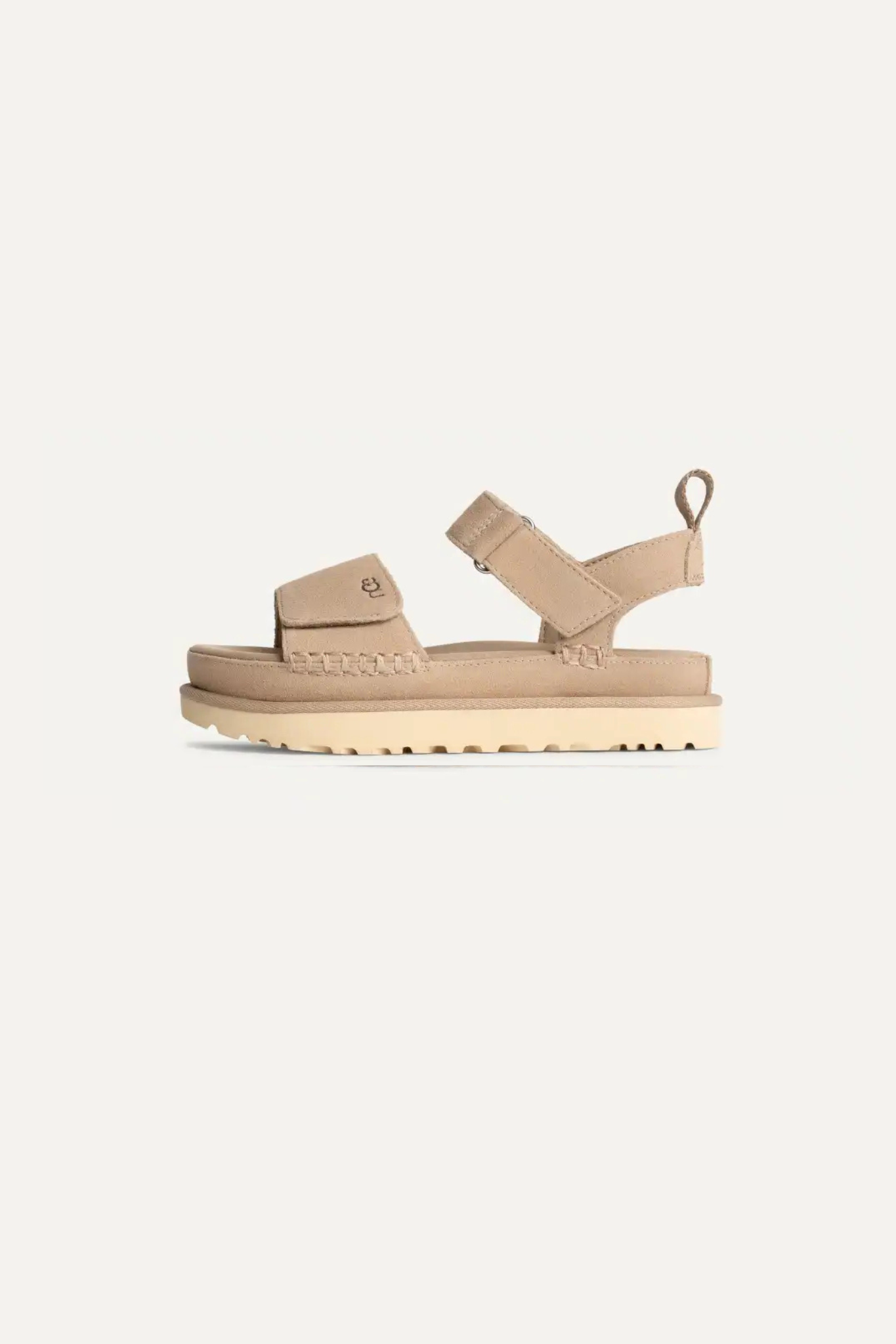 UGG women goldenstar in sand. Side view