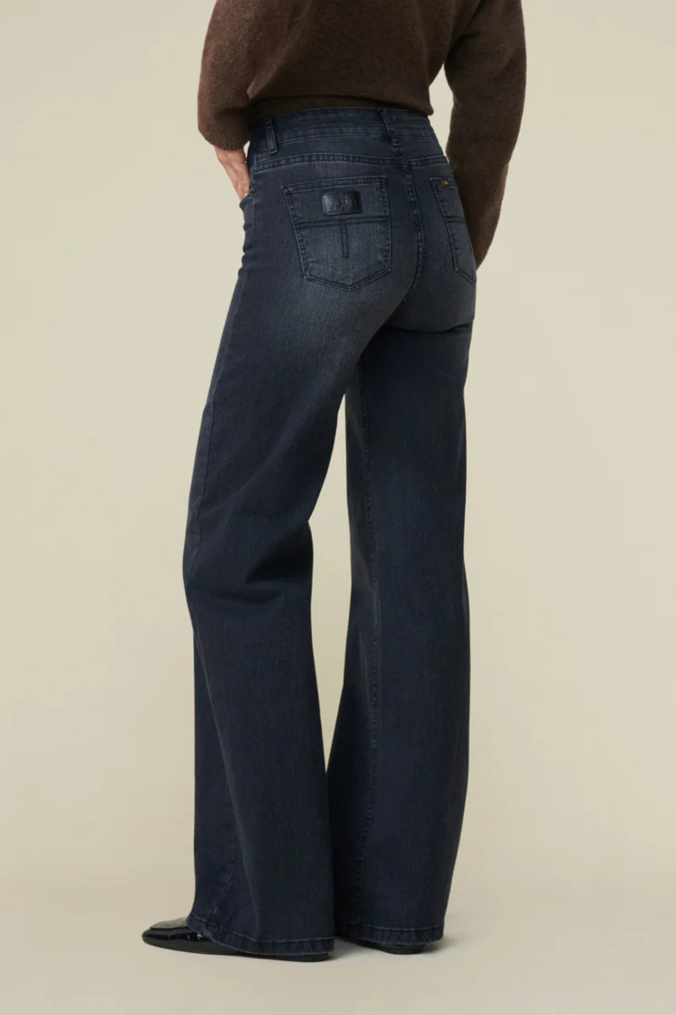 PALAZZO JEANS - ENZYME BLACK