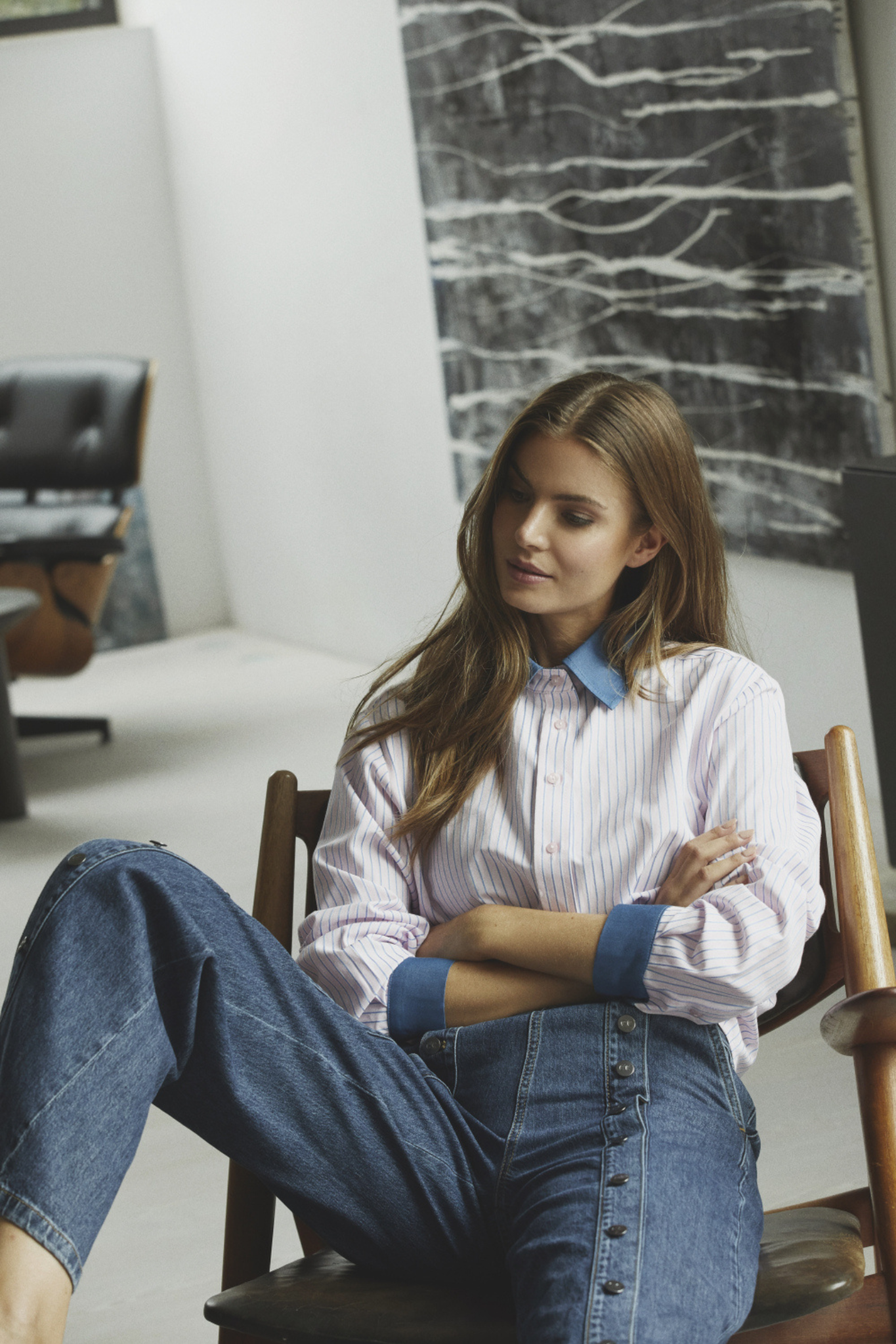 KARINA STRIPE MIX SHIRT - CANDYFLOSS