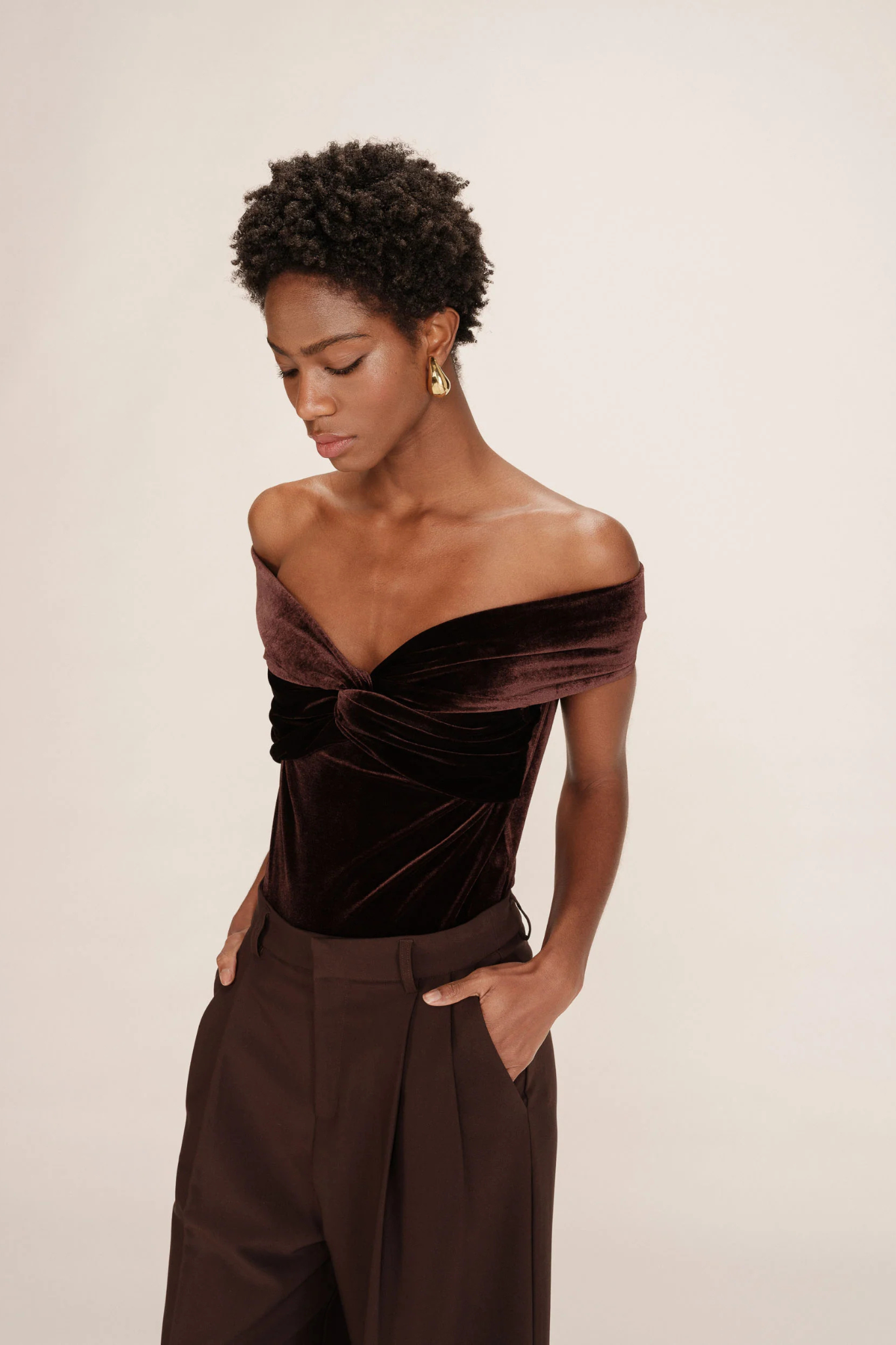 TIMEON BODY TOP - CHOCOLAT