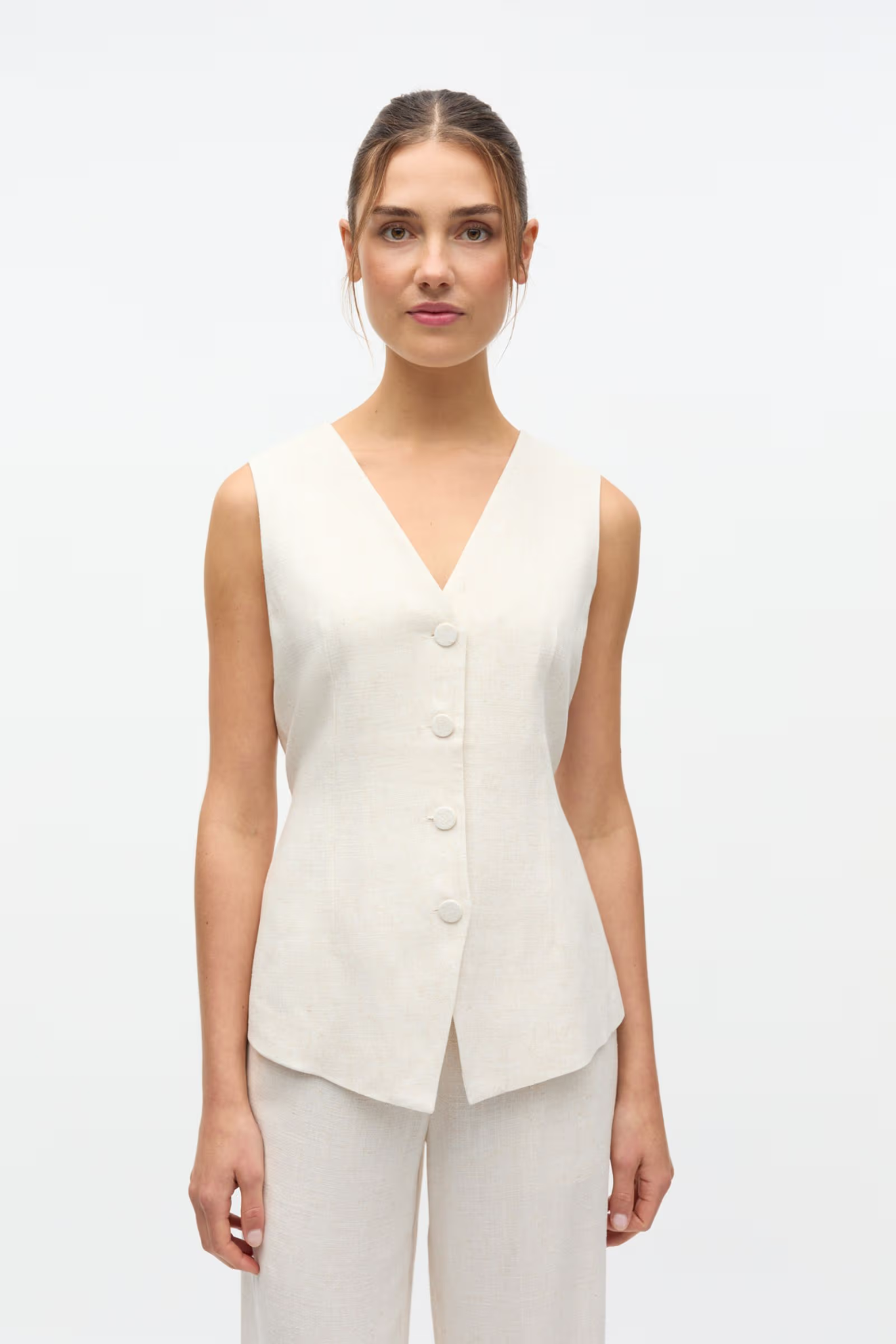 DORE V-N VEST - LIGHT SAND MEL