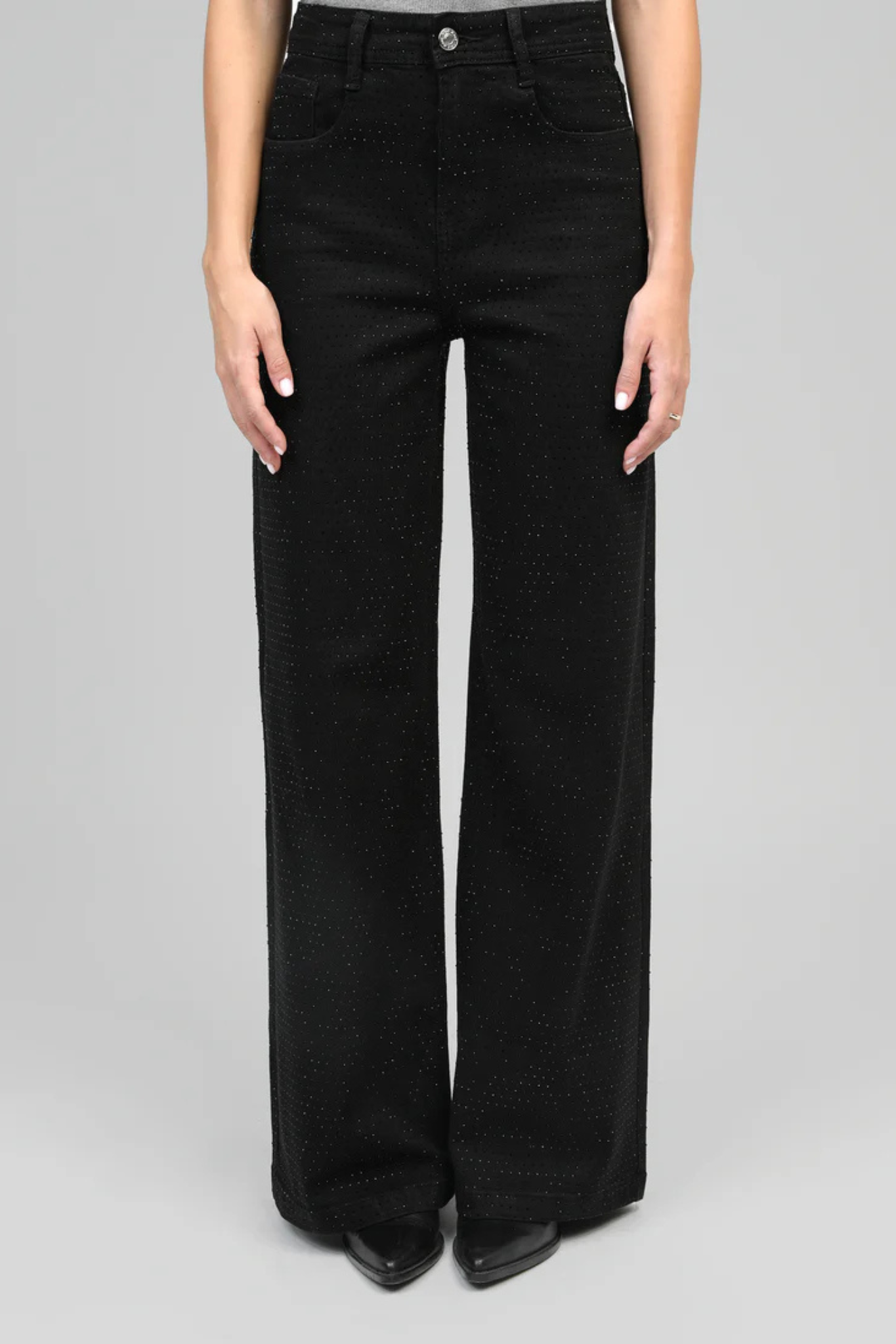 PAILLETTES JEANS - BLACK