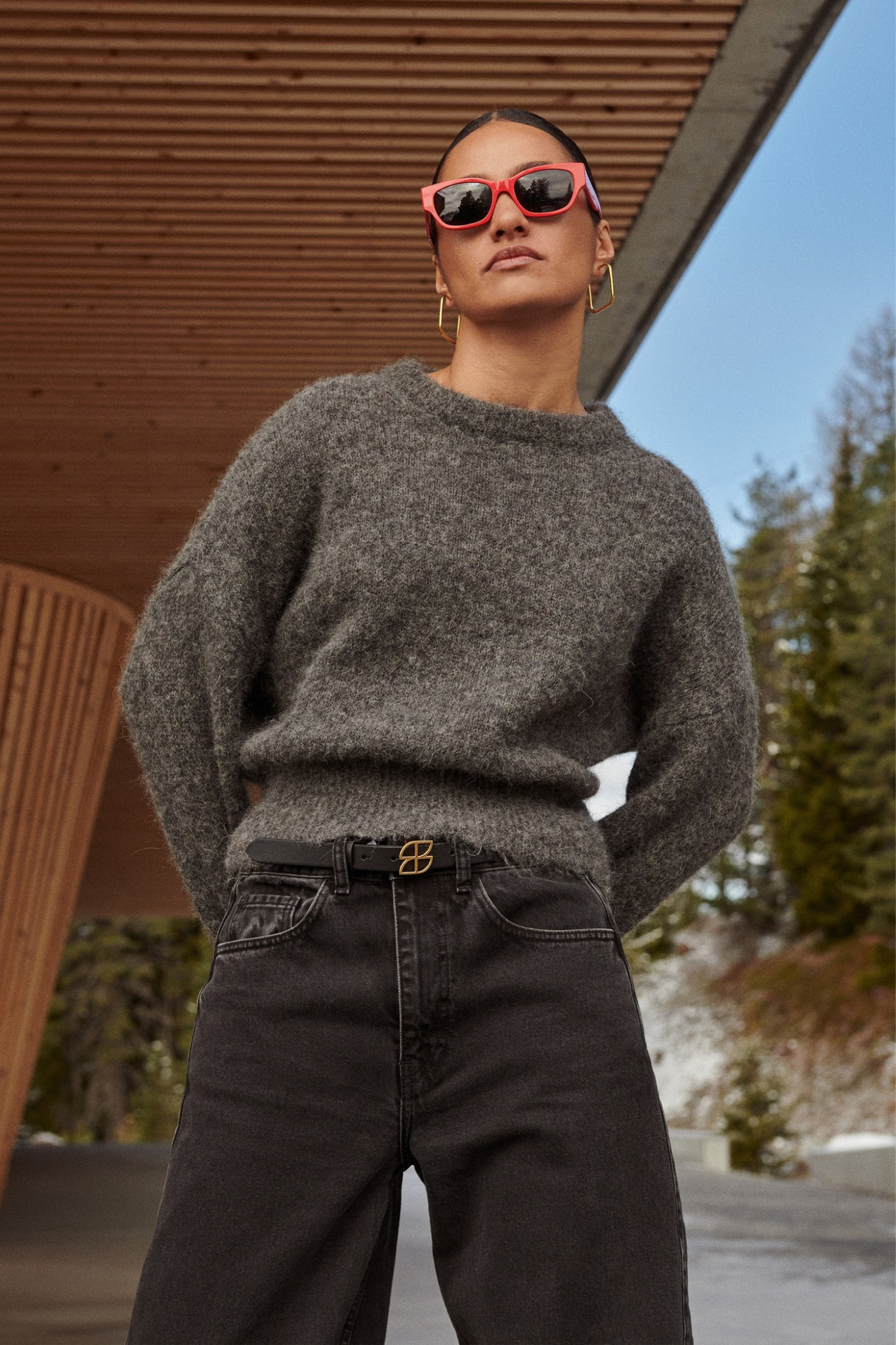 SONNY NATURAL PULLOVER - DARK GREY MELANGE