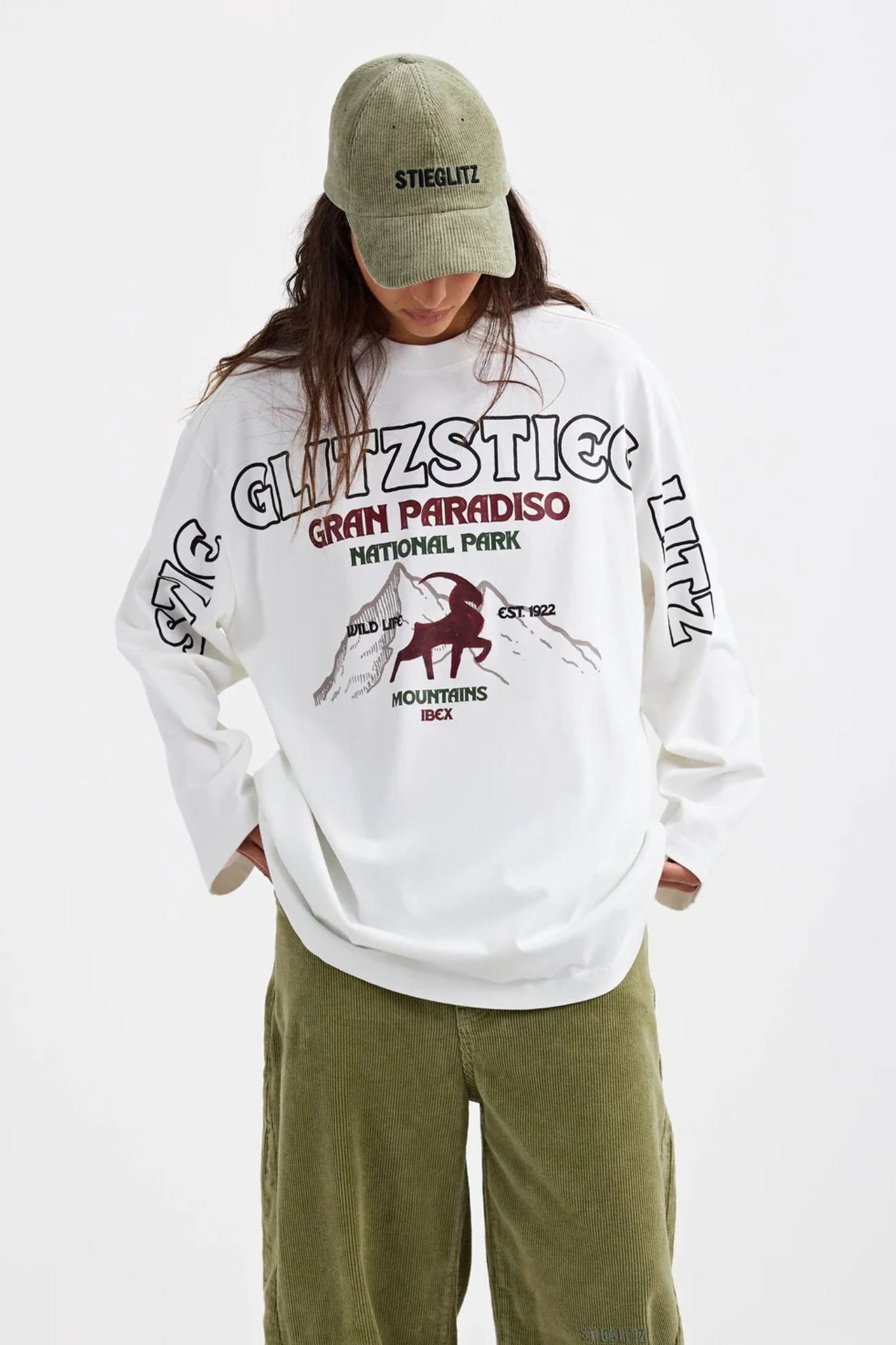 GINEVA WIDE SKATE LS T-SHIRT - OFF WHITE