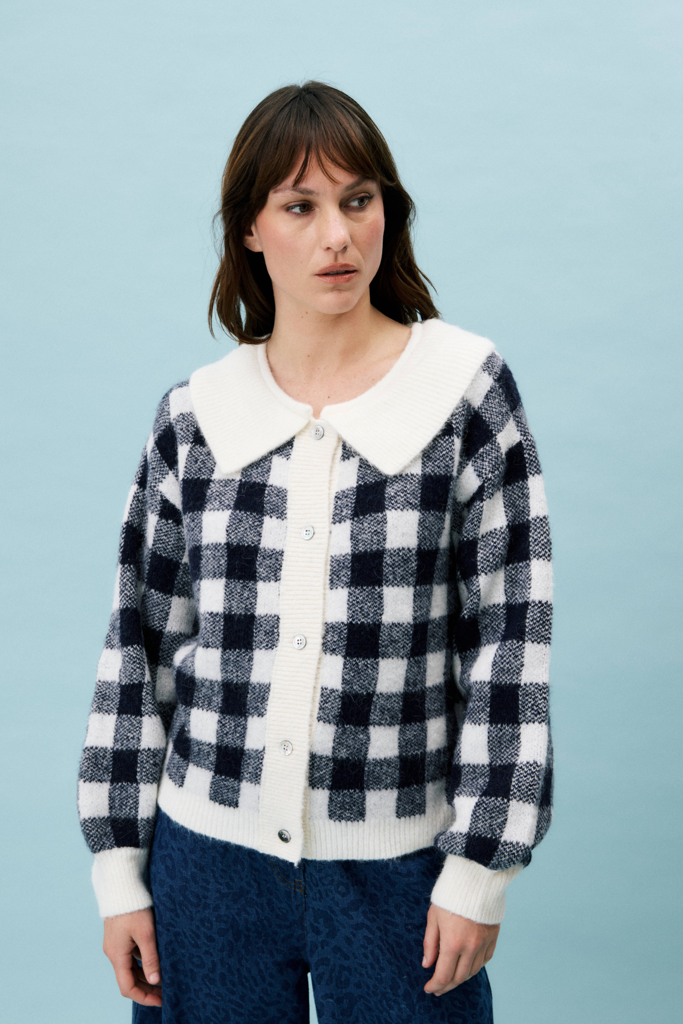 BOURGEON CARDIGAN - BLUE MARINE