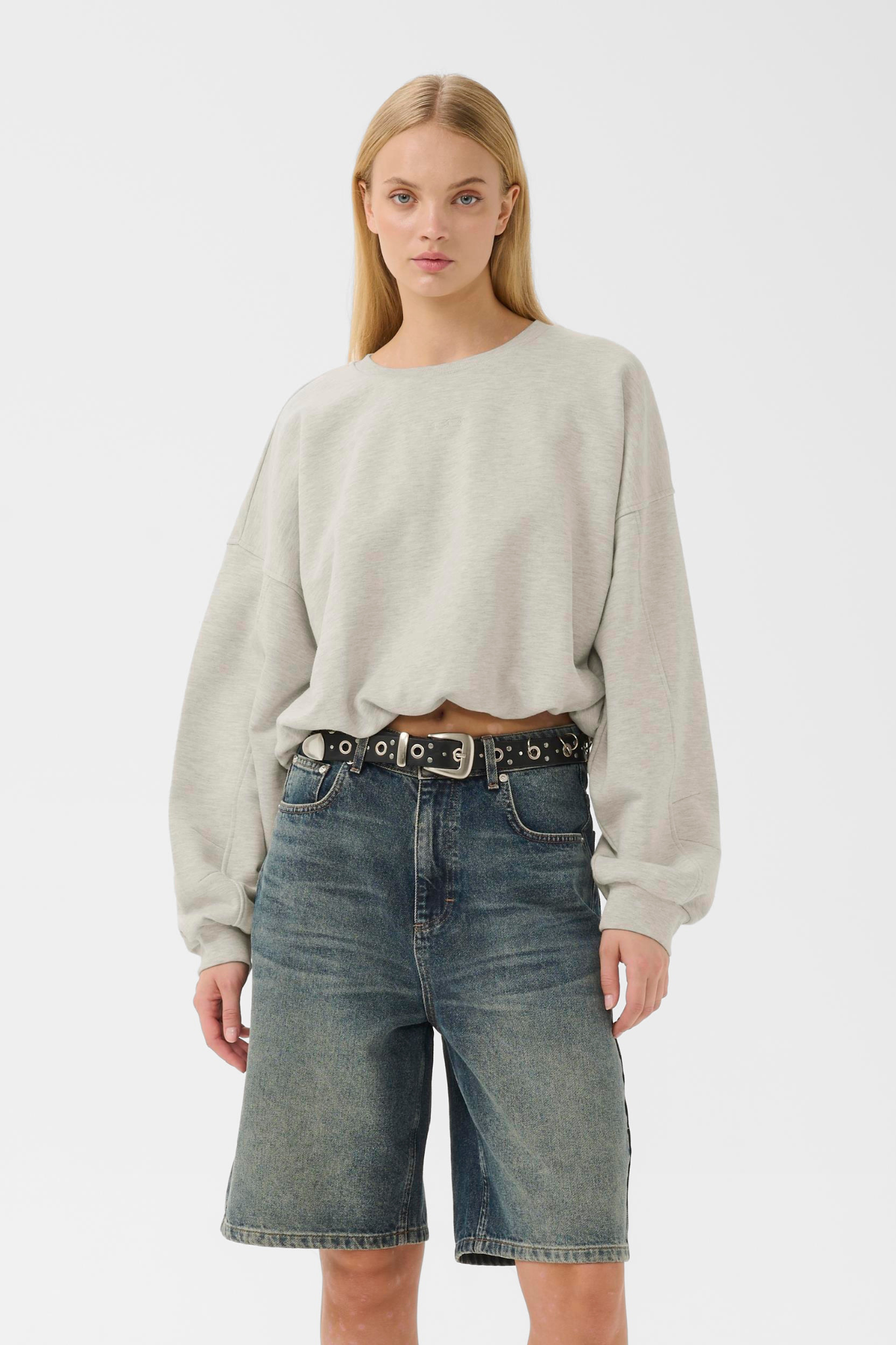 KAHLA MEL SWEATSHIRT - ULTRA LIGHT GREY