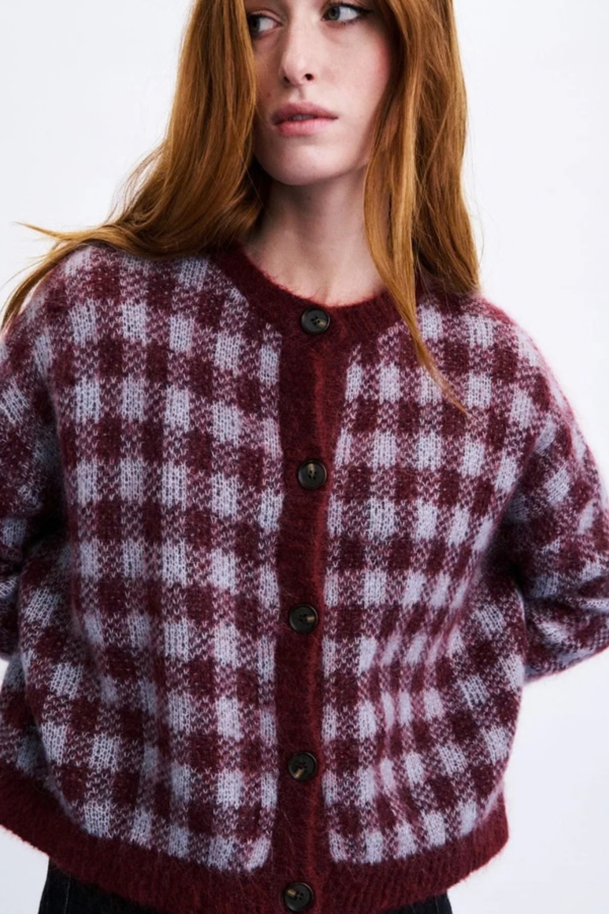 AOMORI CARDIGAN - BORDEAUX