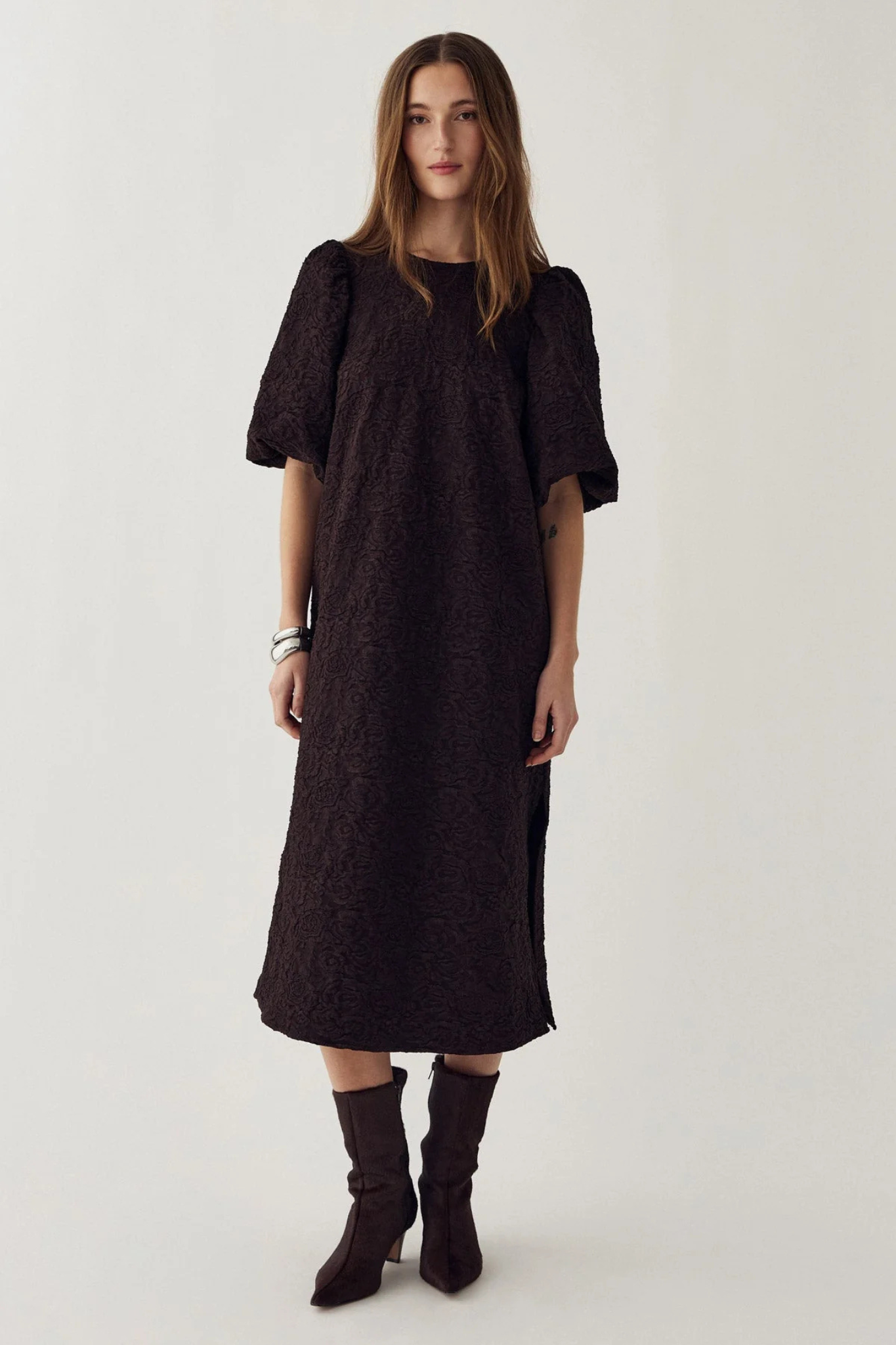 PASTIS LONG DRESS - CHOCOLATE