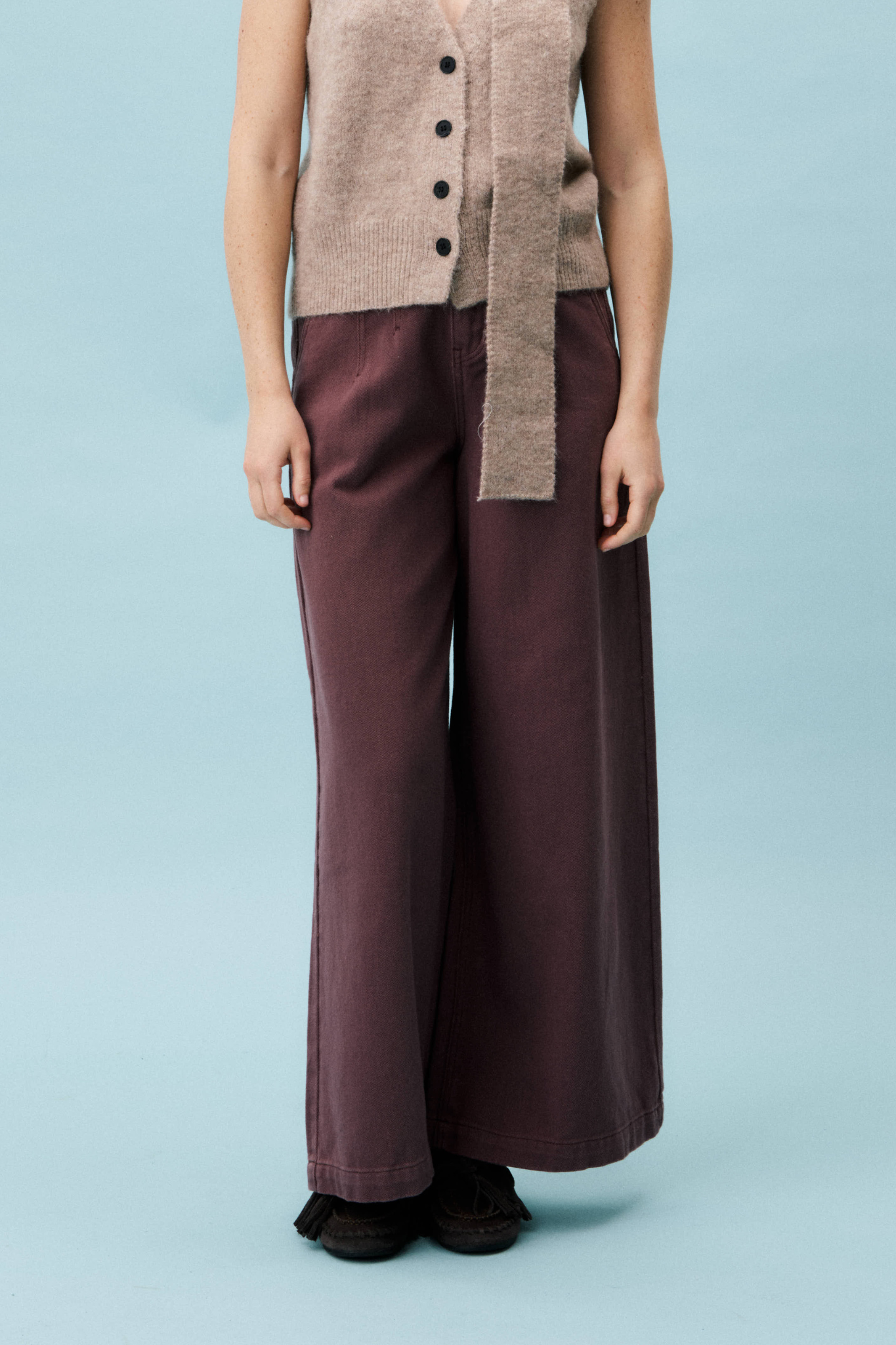 SAUGE JEANS - AUBERGINE