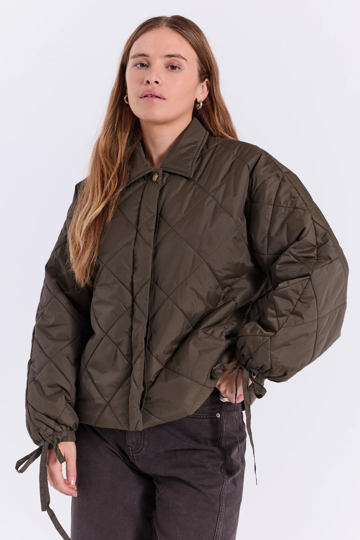 ROBYN QUILT JACKET - DARK GREEN