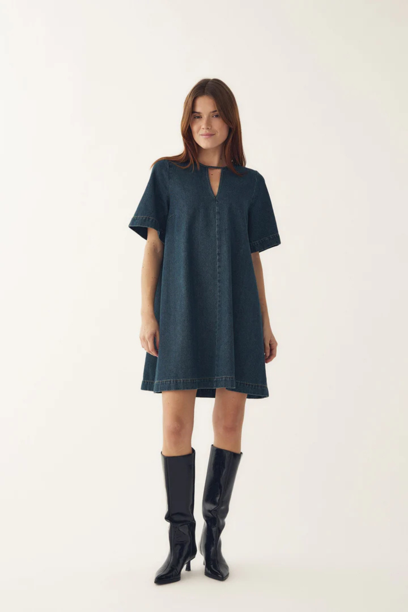 MAVIS DRESS - VINTAGE BLUE WASH