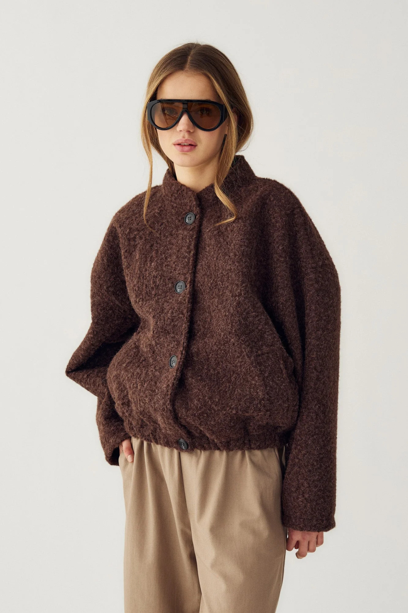 MARNIE JACKET - COFFEE MELANGE